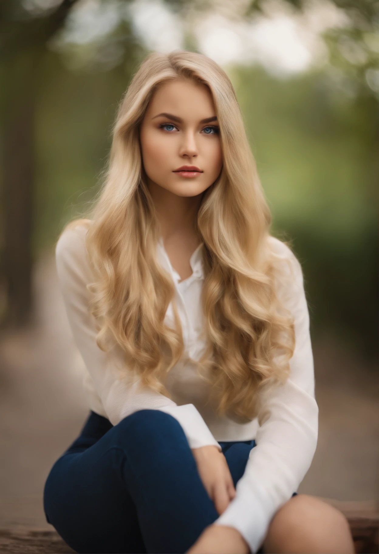 a blond　Beautuful Women　High school students