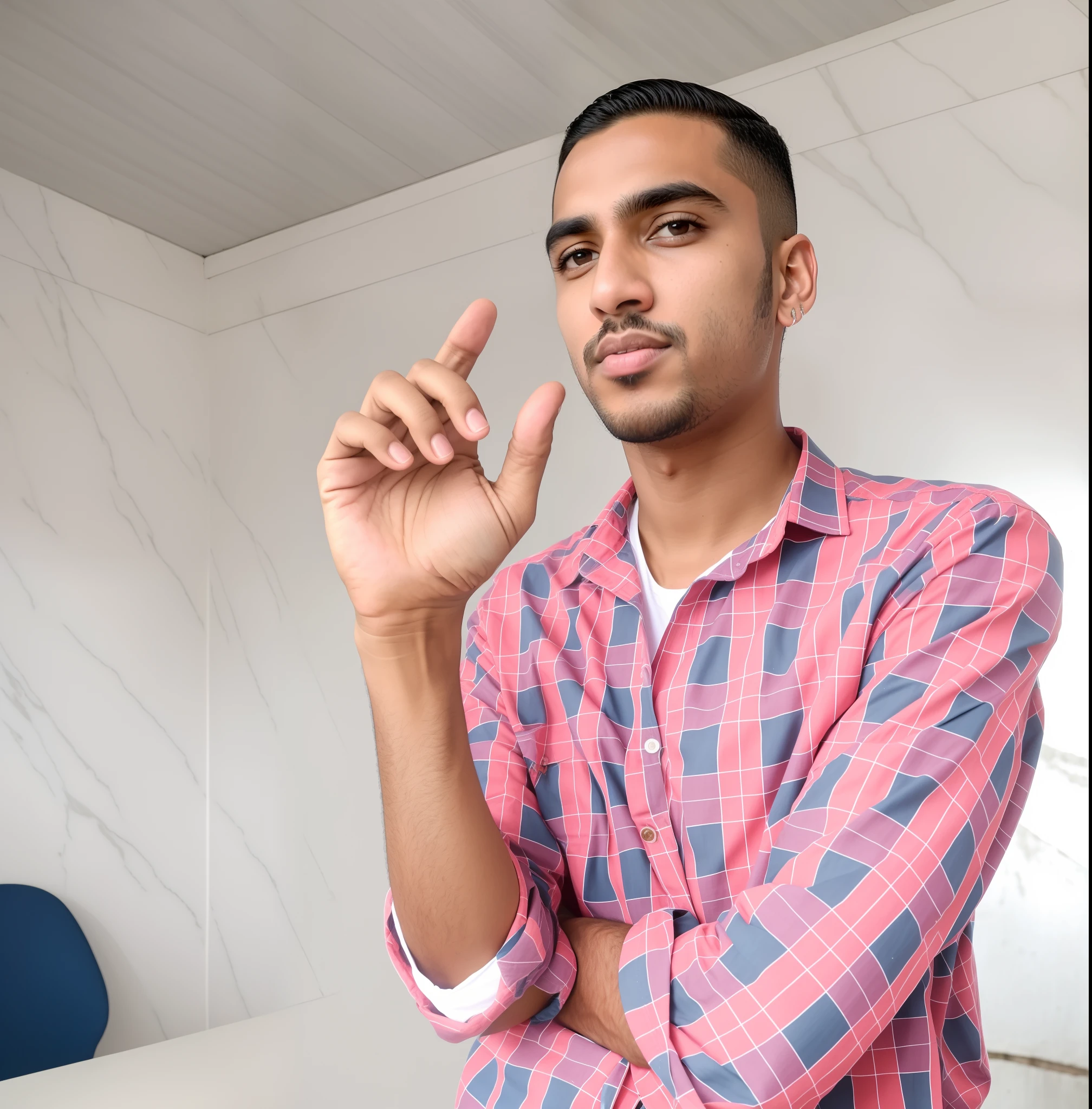 there is a man that is standing up with his hand in the air, very artistic pose, with a cool pose, mohamed chahin, cool pose, jayison devadas, artistic pose, riyahd cassiem, by Ismail Gulgee, with accurate face, an artistic pose, portrait pose, portait image, stylish pose, dramatic serious pose, thinking pose