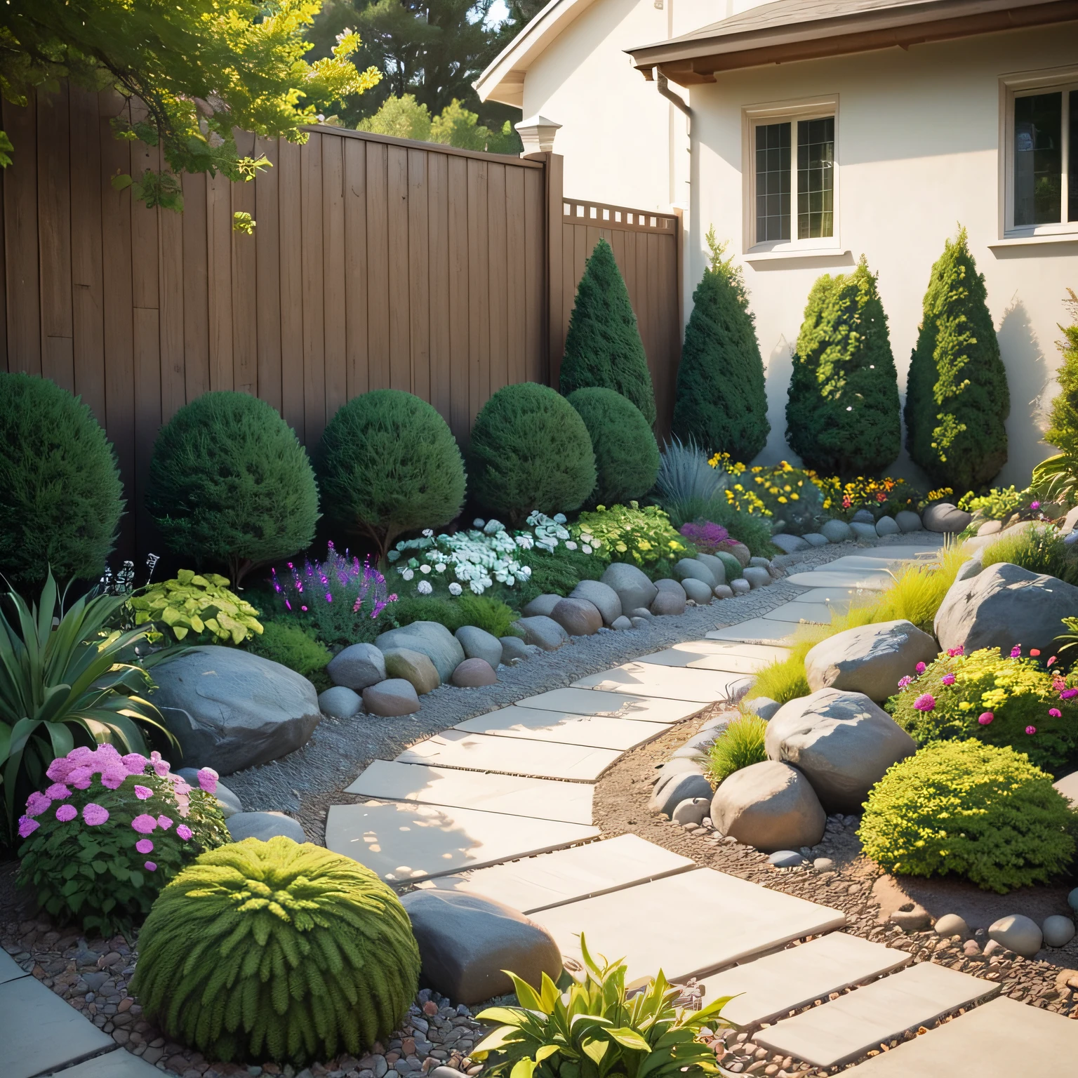 Low-maintenance side yard ideas with Creating a Rock Garden