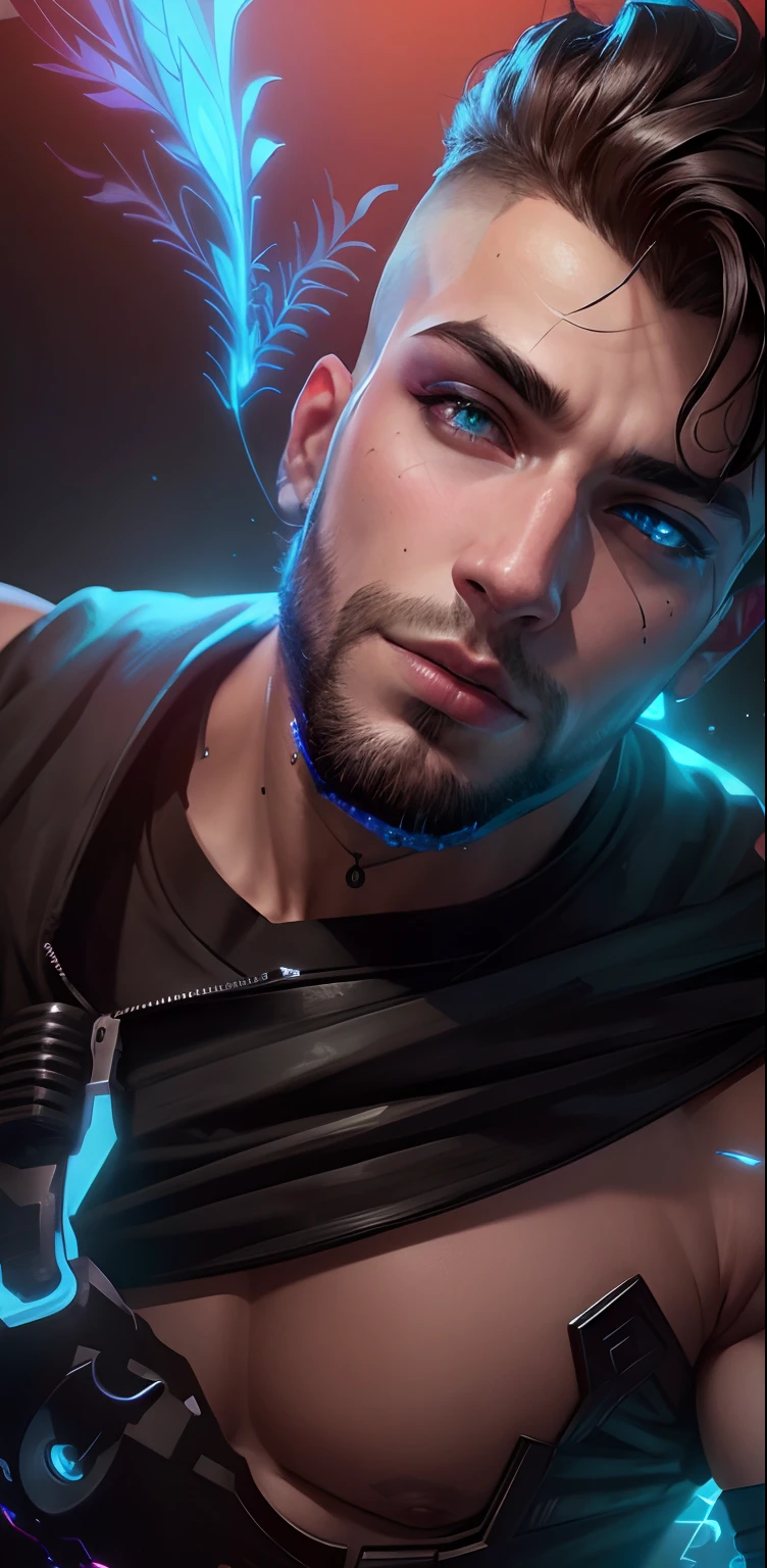 Change background cyber handsome boy, realistic face,8k ultra realistic,
