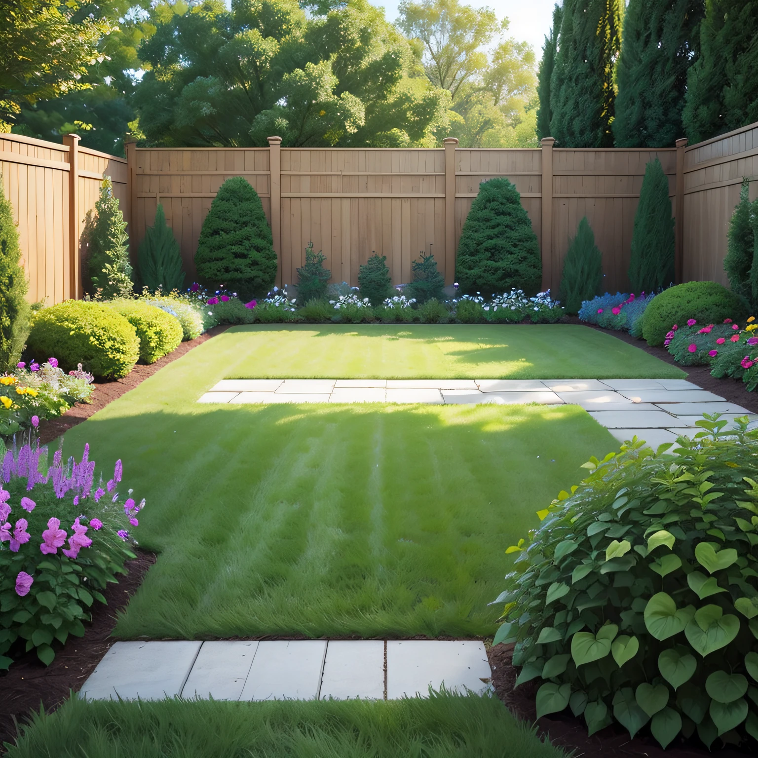 Low-maintenance side yard ideas with Garden Edging, Decorative Grates, and Outdoor Art