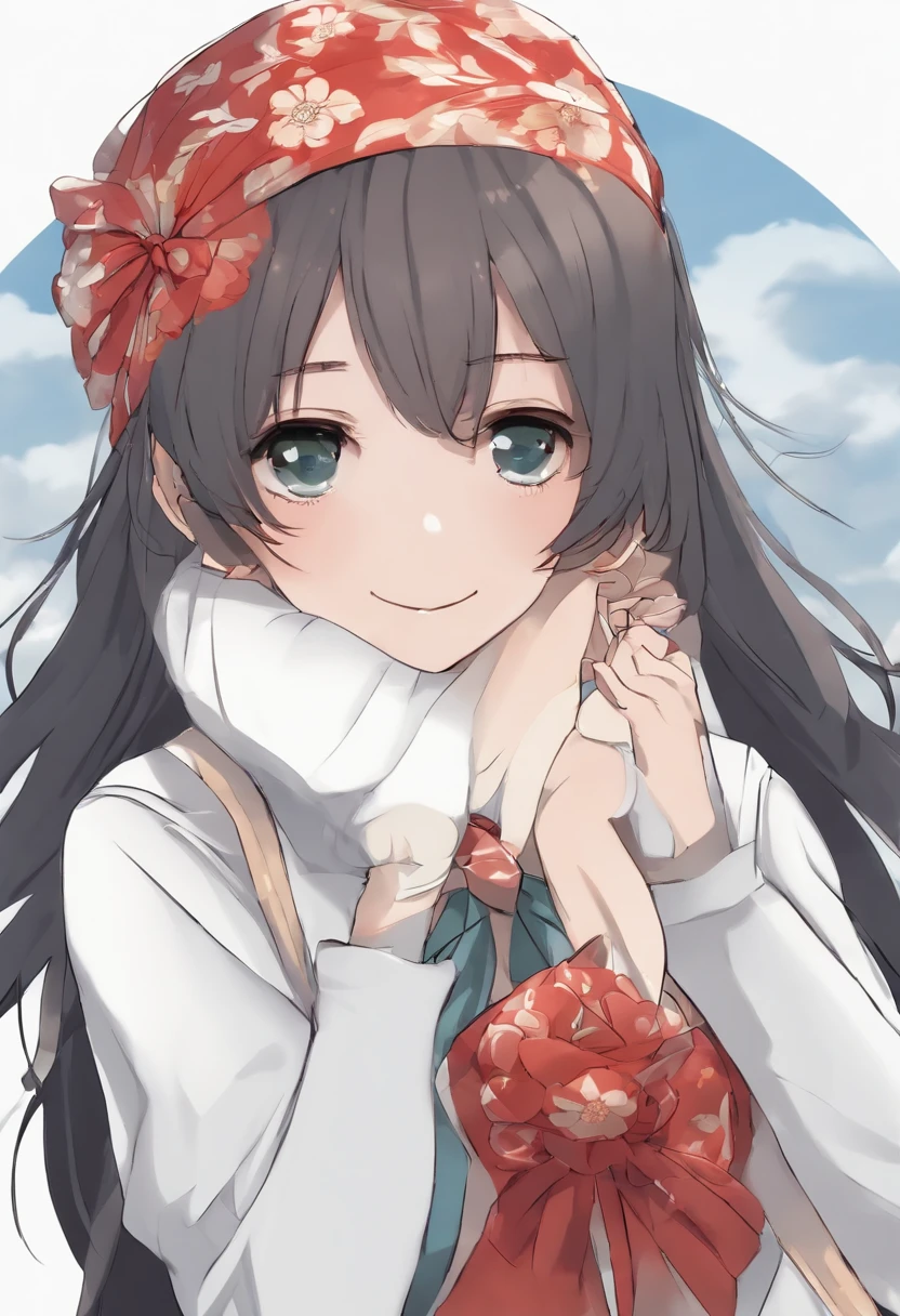 a cartoon stamp with a bandana around its neck, arte conceitual por Kishi Ganku, Pixiv, Shin Hanga, Selo Ivan, Shirabii, imagem de anime safebooru, Yuruyuri, O Selo da Fortuna, Arte Oficial, Marin Kitagawa Fanart, aw, imagem de anime shuushuu, imagem anime gelbooru, official illustration