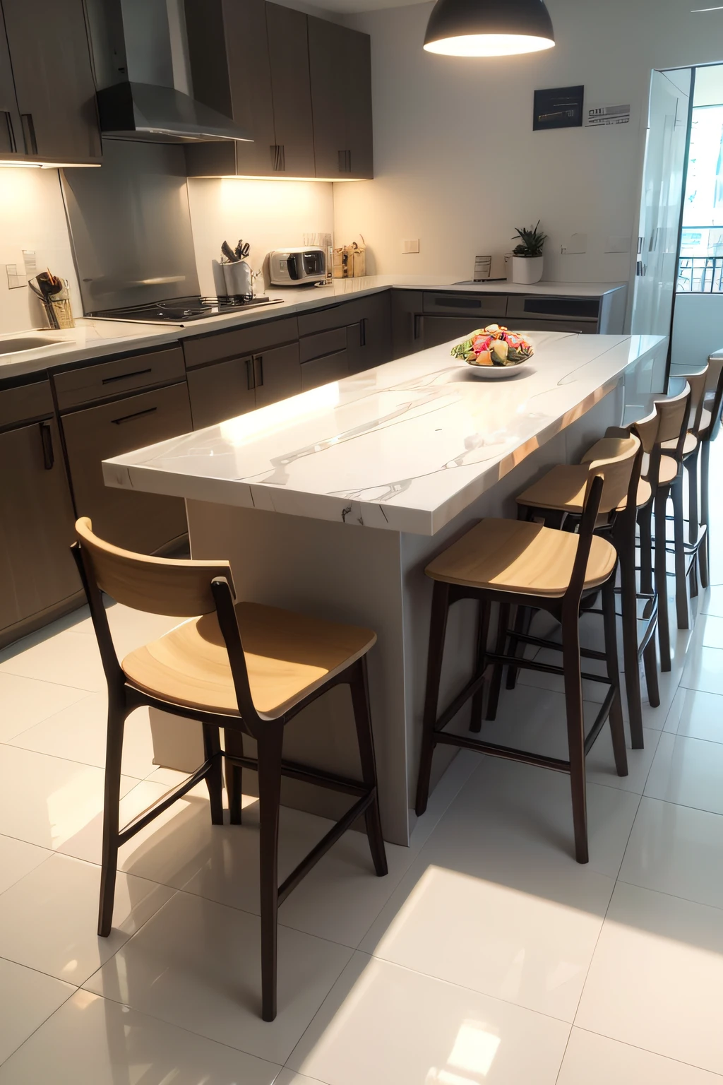 cafeteria, mesa, counter, luzes obras-primas, HD, alta qualidade, melhor qualidade, highres, alta qualidade, detalhes elevados, obra-prima, estilo vida real coisas de luxo