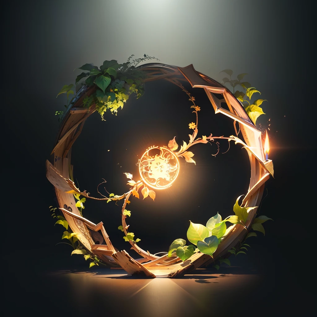 make me a 500 x 500 jungle GFX background and make a circle in the middle so I can put an image of my own
