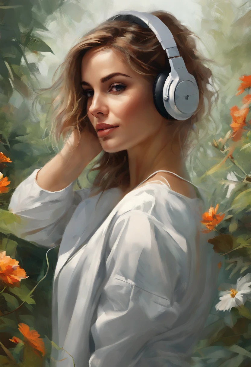 Perfect centering, Cute mouse, Put on your student team jacket, wearing sunglasses, wearing headphones, cheerfulness, Standing position, abstract beauty, centered, looking at the camera, facing the camera, On the way to perfection, dynamic, Highly detailed, Smooth, sharp-focus, 8K, high-definition resolution, illustartion, art by Carne Griffiths and Wadim Kashin, White background walking in garden