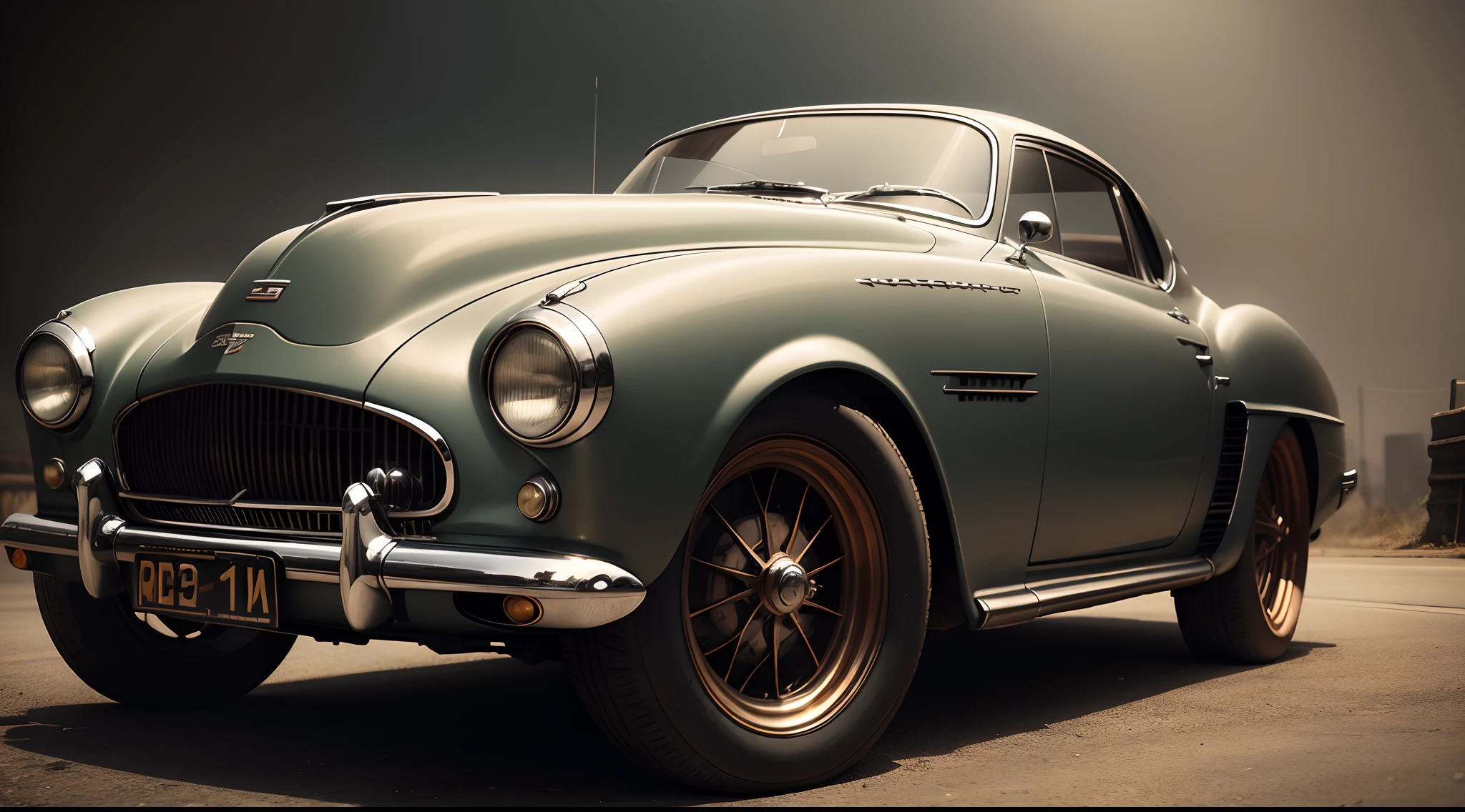 Sports car, vintage, wallpaper, 4k, steampunk, black