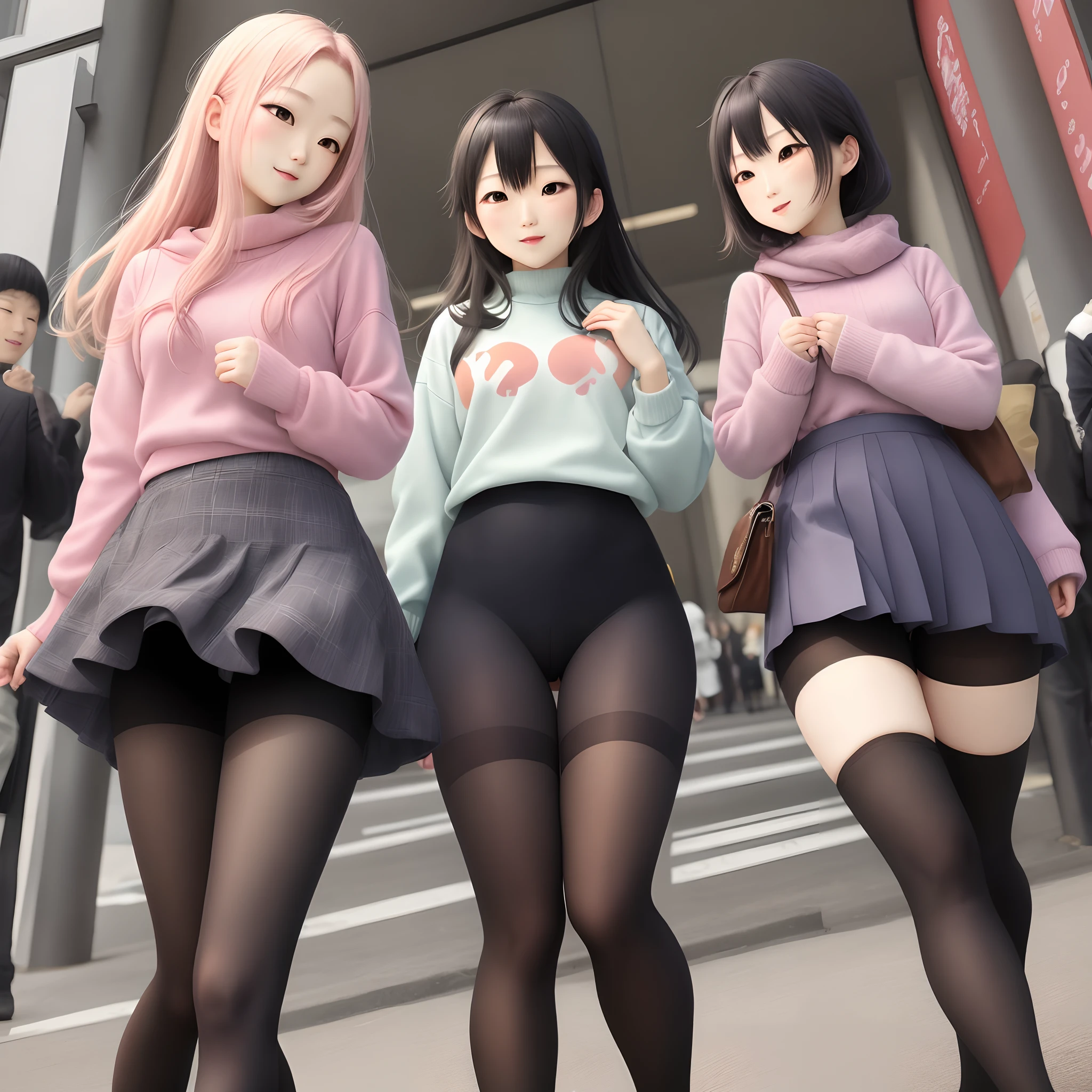 Aoi Sugo wearing black tights