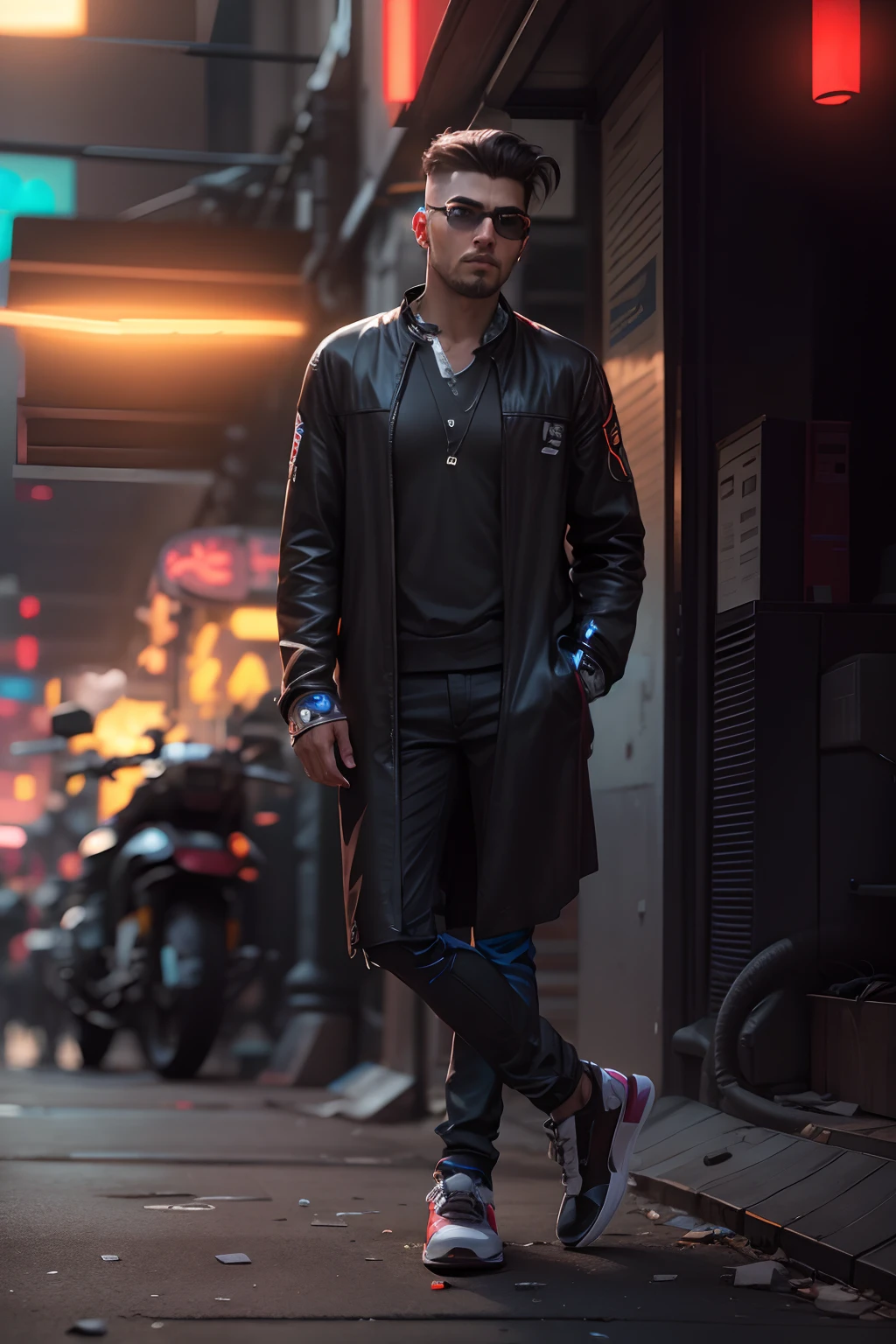 Change background cyberpunk handsome boy, my face,8k, ultra realistic,