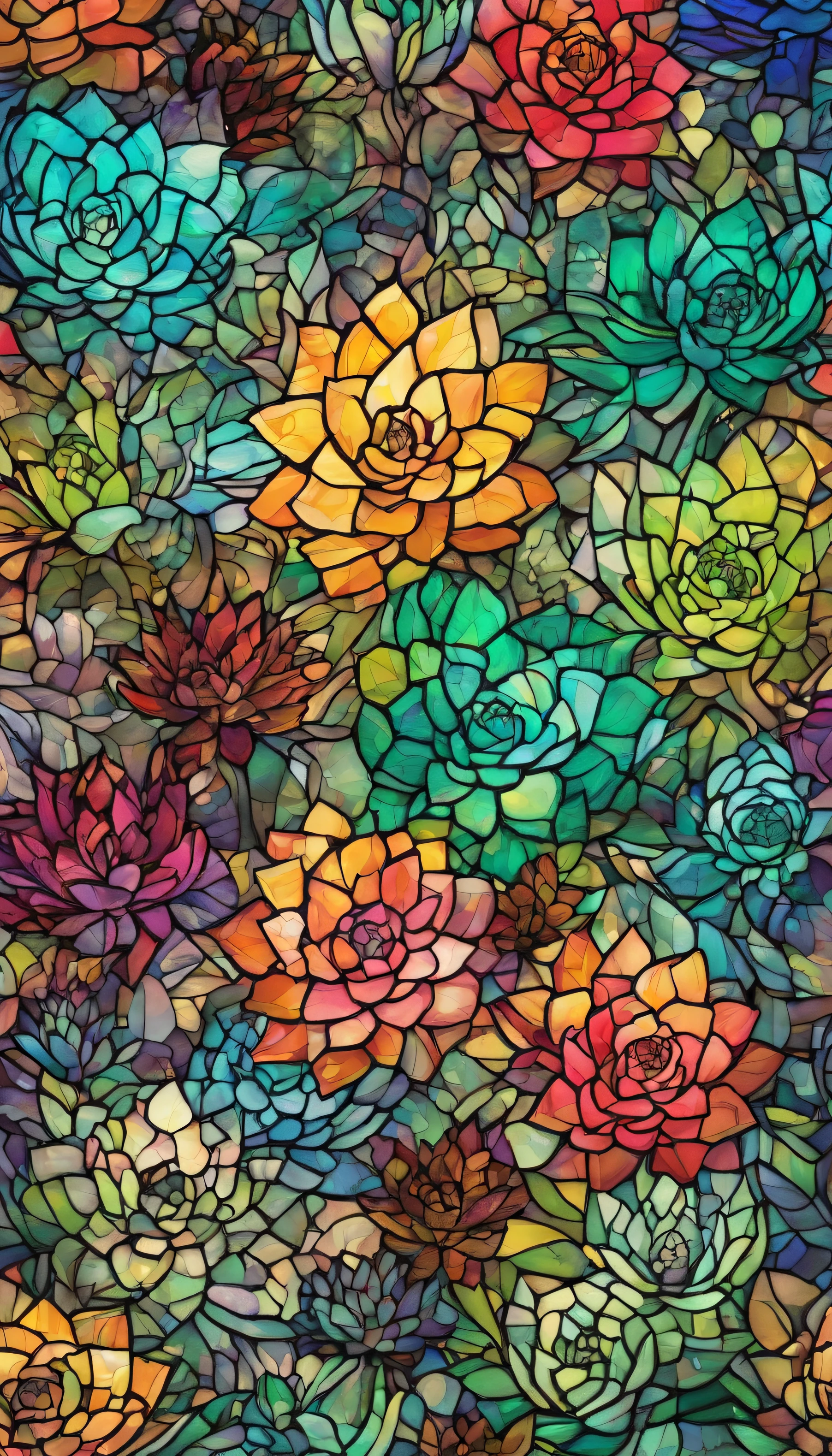 Psychedelic succulents