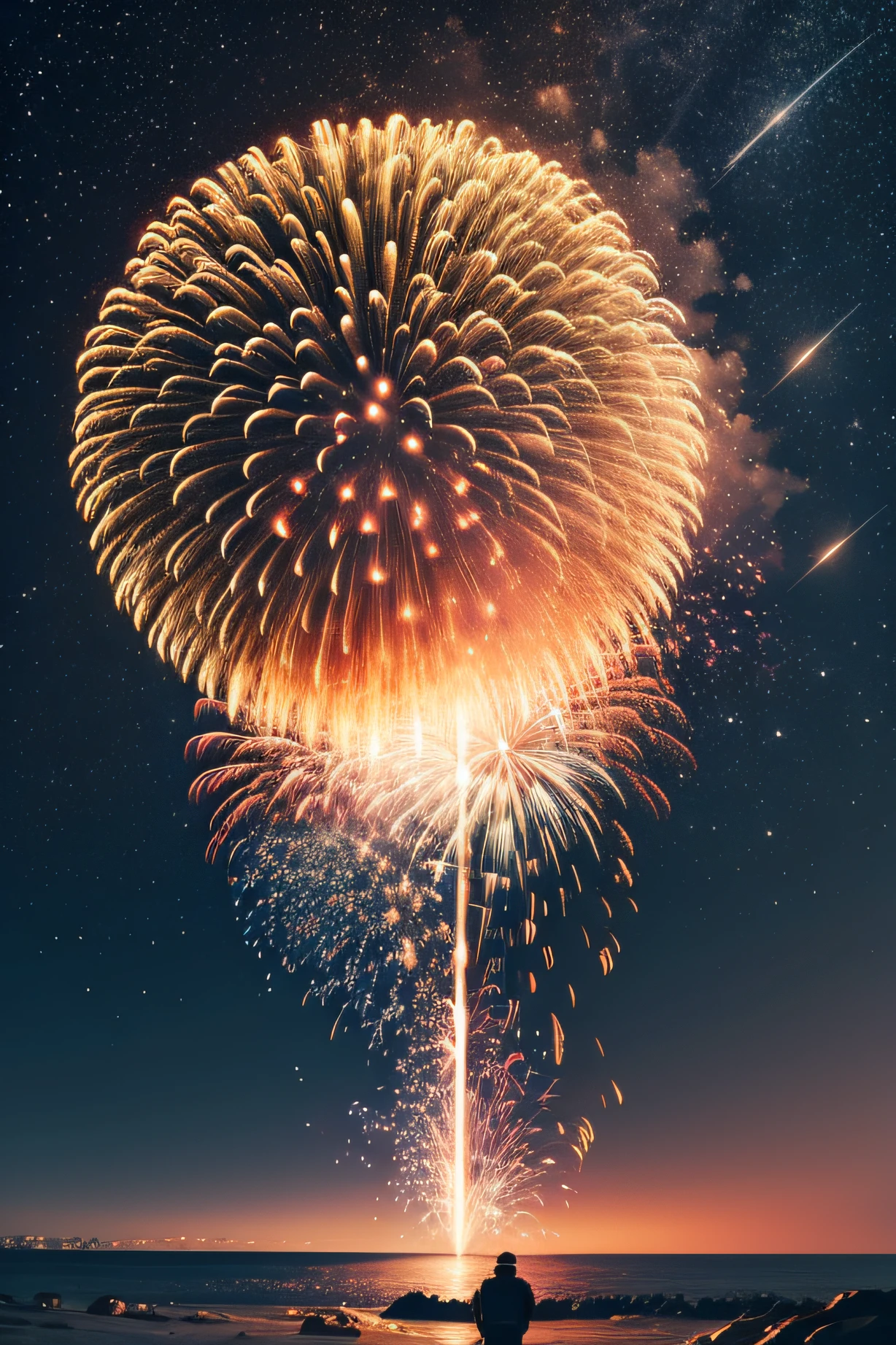Fireworks in the night sky
