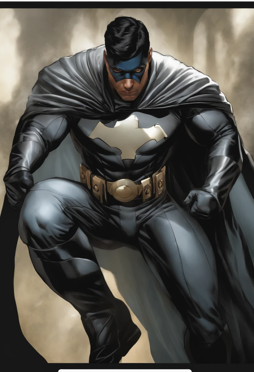 Male superhero costume black