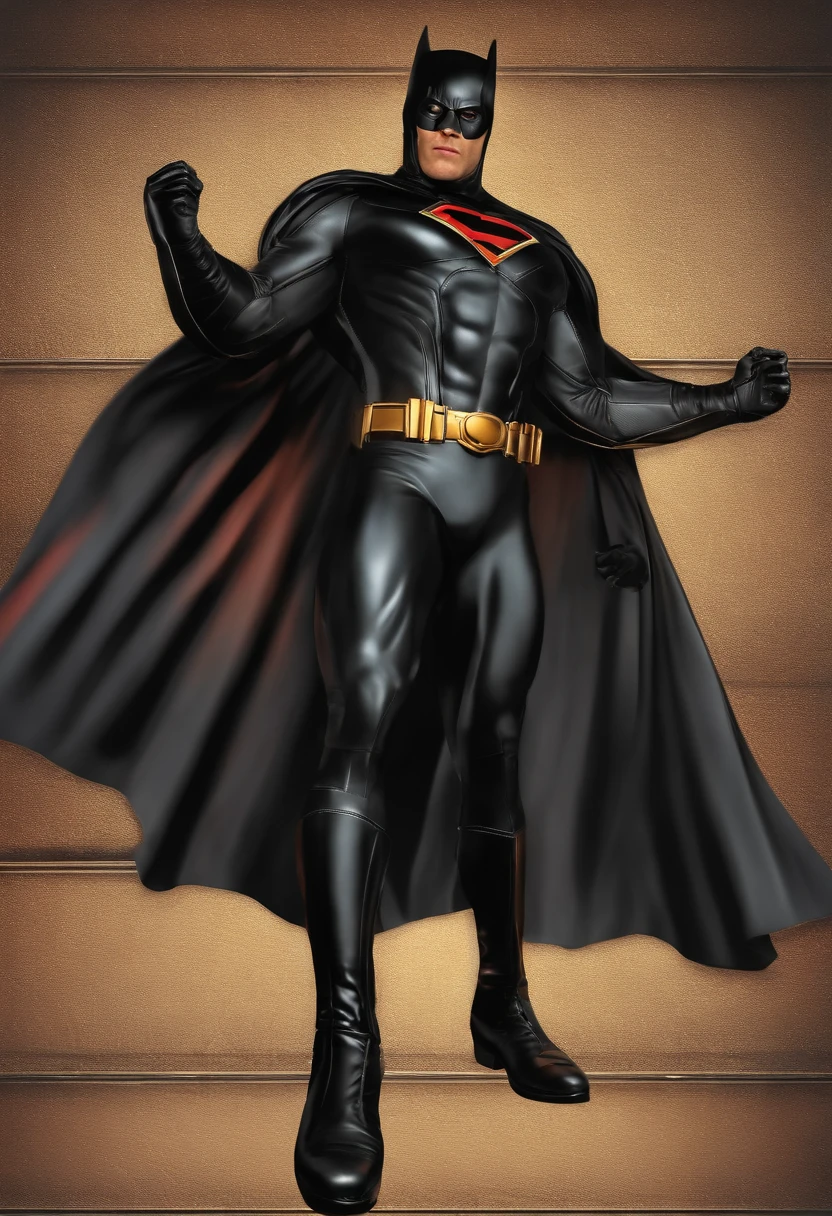 Male superhero costume black