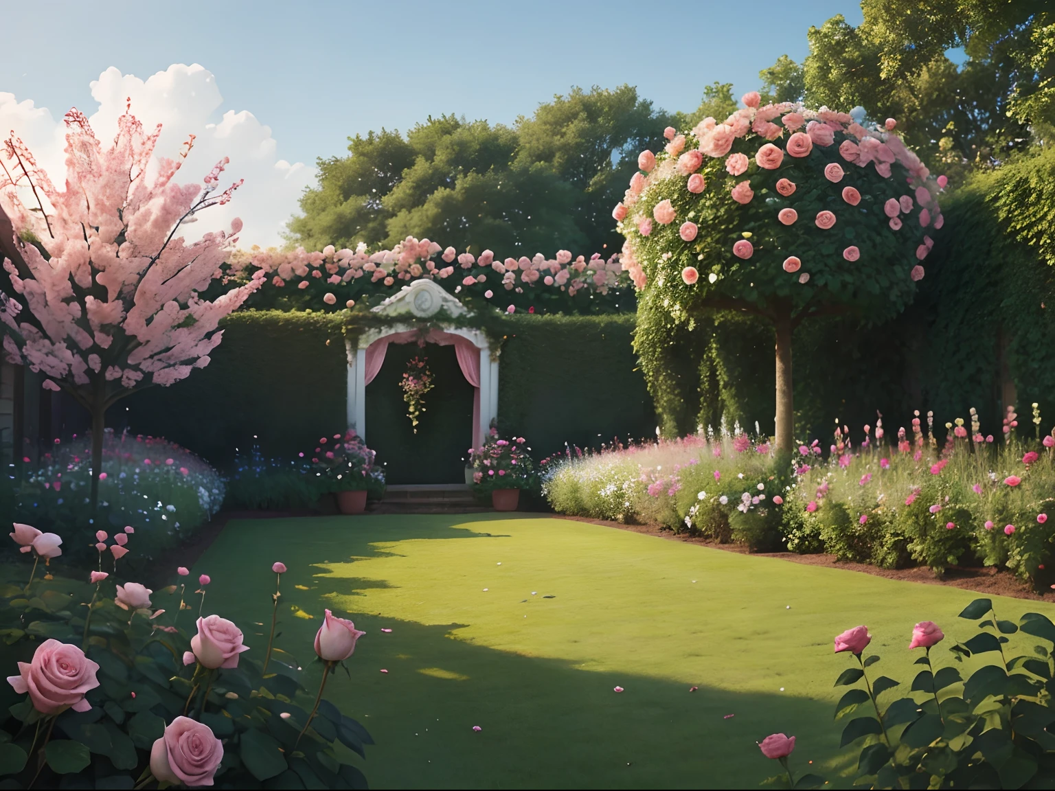 English rose, plant, Pink, rose plantaa, Garden, Pink, Pink, large garden, butterfly, pink,rose