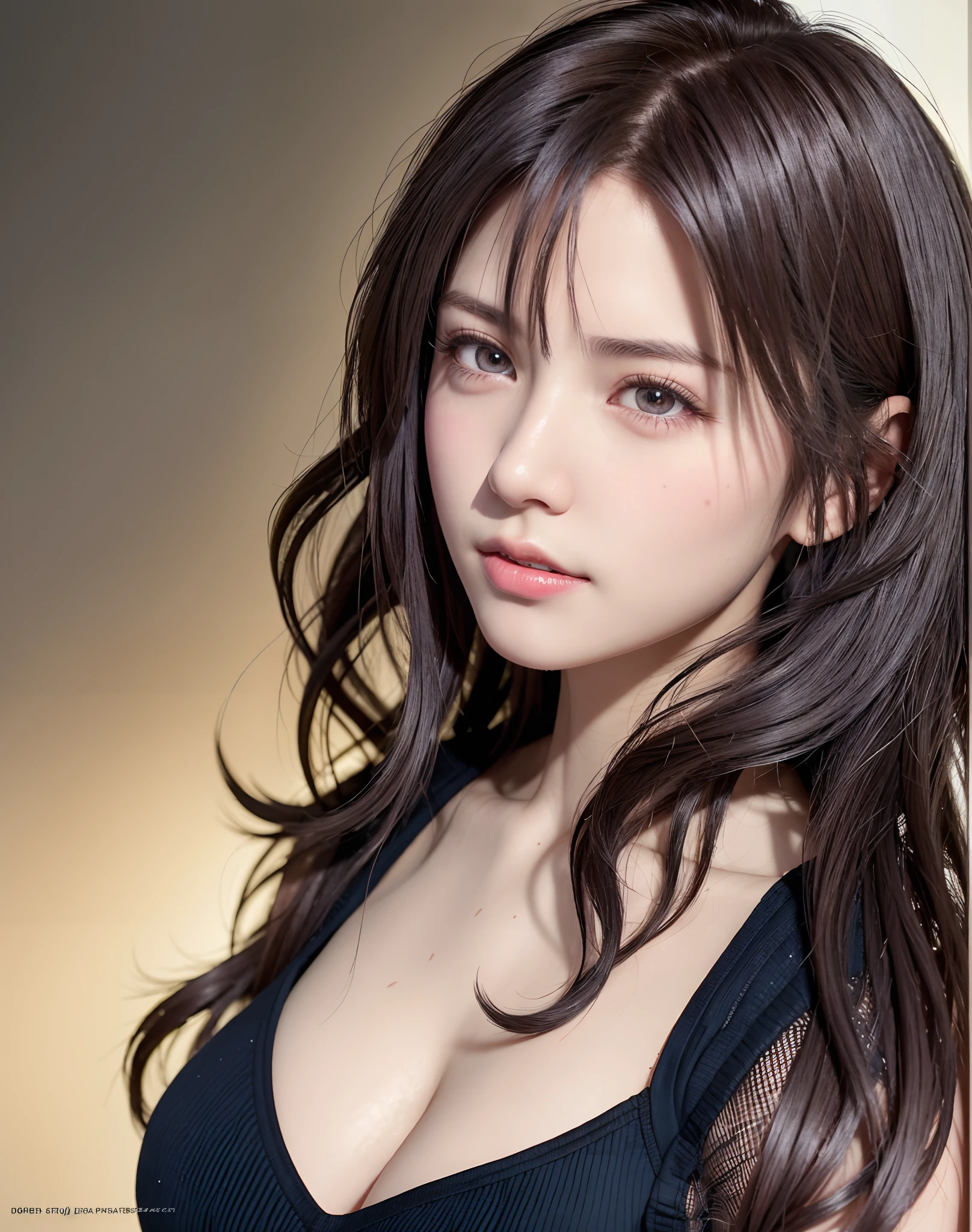 high quality picture, masutepiece, detailed hair texture, Detailed skin texture, Detailed Cloth Texture, 8K, Add fabric details, ultra detailed skin texture, ultra detailed photographic, Skin pores, Portrait of a girl, wearing tank top,