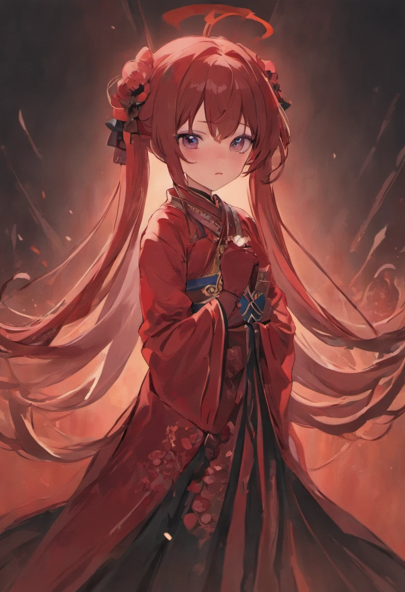 Appearance: Hu Tao is a young woman with a petite and slender figure. She often wears traditional attire inspired by the clothing of the Wangsheng Funeral Parlor, which includes a black and red color scheme.
Hair: She has long, flowing twin-tails, and dark purplish-black hair that typically falls loosely down her back.
Eyes: Her eyes are a striking shade of crimson red, which gives her a somewhat eerie and otherworldly appearance.
Face: Hu Tao's face has a youthful, mischievous, and playful expression, reflecting her personality.