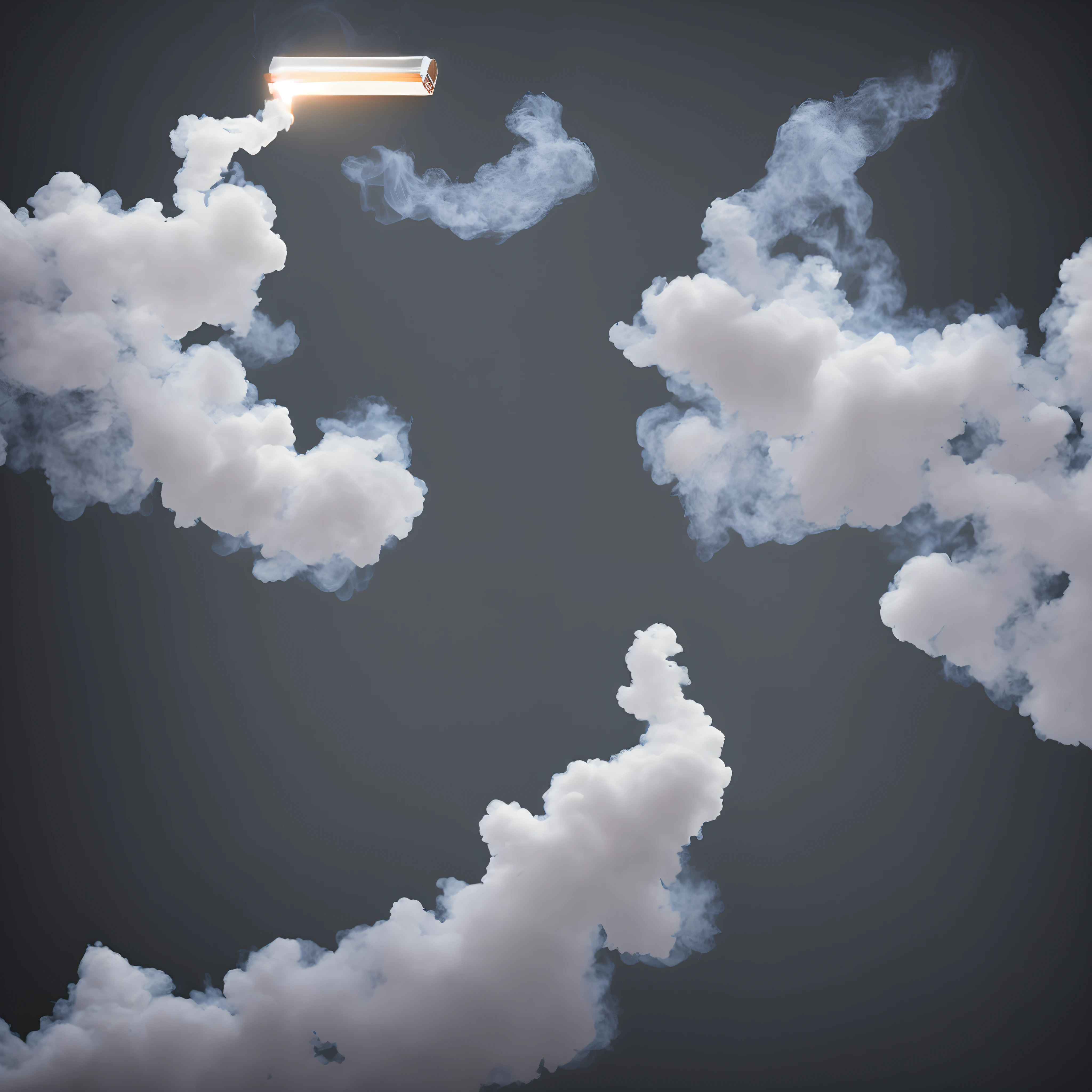 a source of light made of smoke on dark background, stunning, render, hyper realistic, octane render