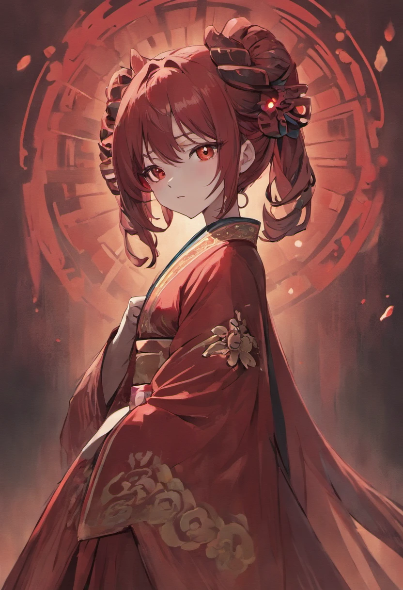 Appearance: Hu Tao is a young woman with a petite and slender figure. She often wears traditional attire inspired by the clothing of the Wangsheng Funeral Parlor, which includes a black and red color scheme.

Hair: She has long, flowing, and dark purplish-black hair with twin tails that typically falls loosely down her back.

Eyes: Her eyes are a striking shade of crimson red, which gives her a somewhat eerie and otherworldly appearance.

Face: Hu Tao's face has a youthful, mischievous, and playful expression, reflecting her personality. Age : 20. height : 151cm. NSFW