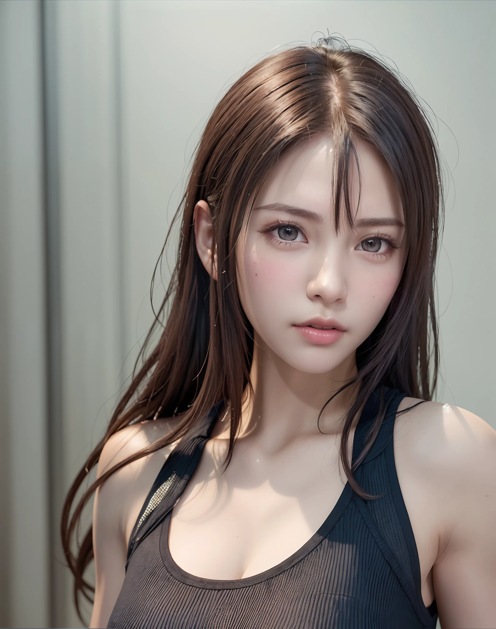 top-quality、8K Masterpiece、超A high resolution、(Photorealsitic:1.3)、Raw photo、女の子1人、silver white hair、glowy skin、1 Cyberpunk Super Beautiful Soldier、((super realistic details))、portlate、globalillumination、Shadow、octan render、8K、ultrasharp、beauty breast、Raw skin is exposed in cleavage、metals、cold color、、highly intricate detail、Realistic light、CGSoation Trends、Beautiful eyes、radiant eyes、Facing the camera、neon details、