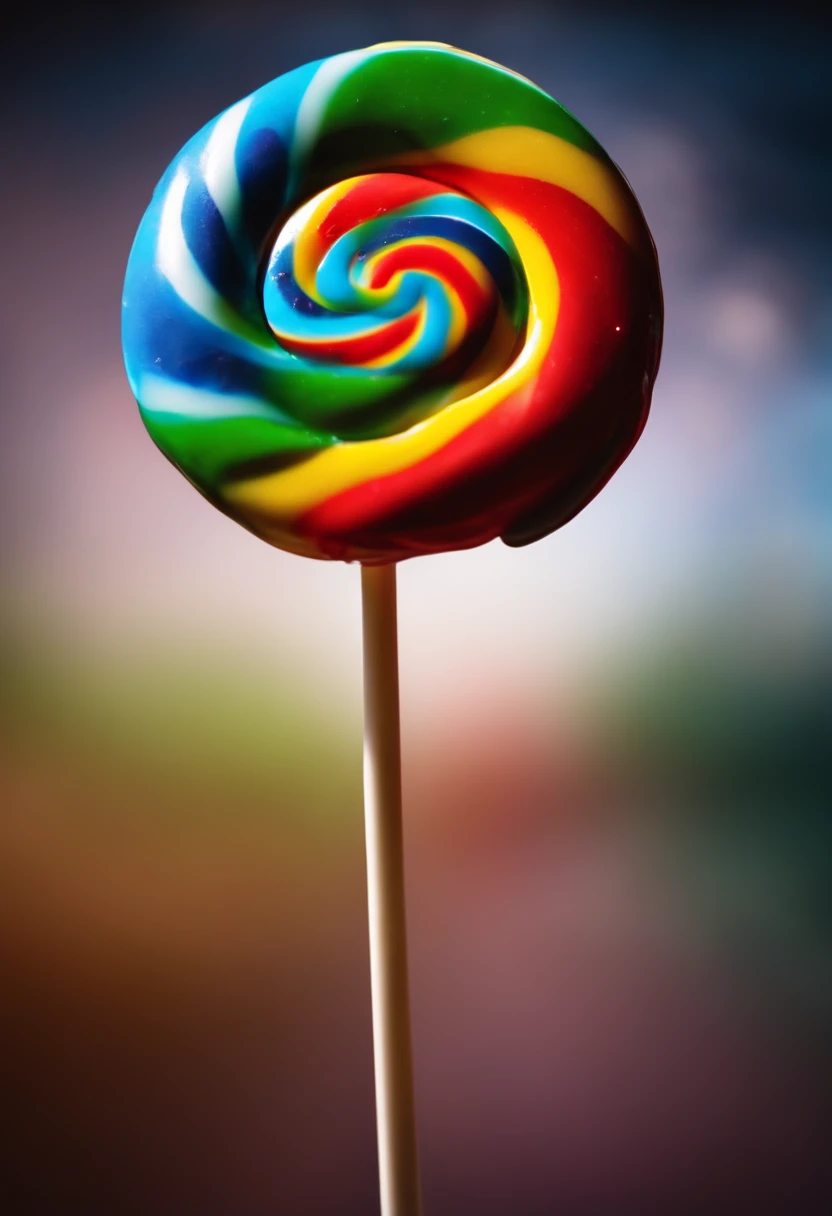 Lollipop with a stick that has a hole at the end