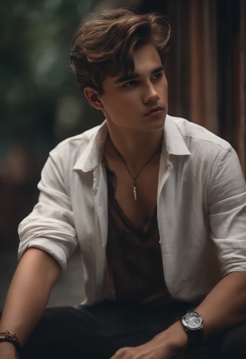 boy, cute, Hyenaboy, dirty, white shirt,