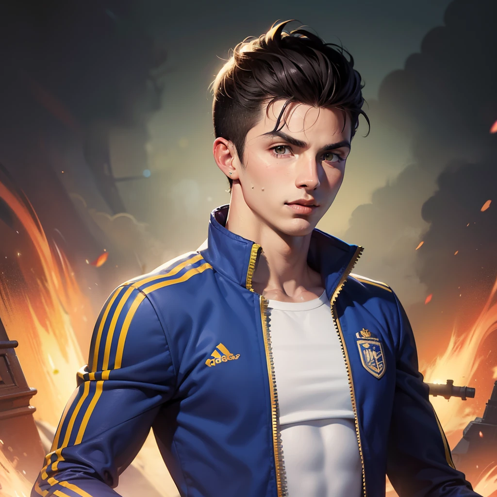 Cristiano Ronaldo but he is looks like charcter from anime blue lock --auto --s2