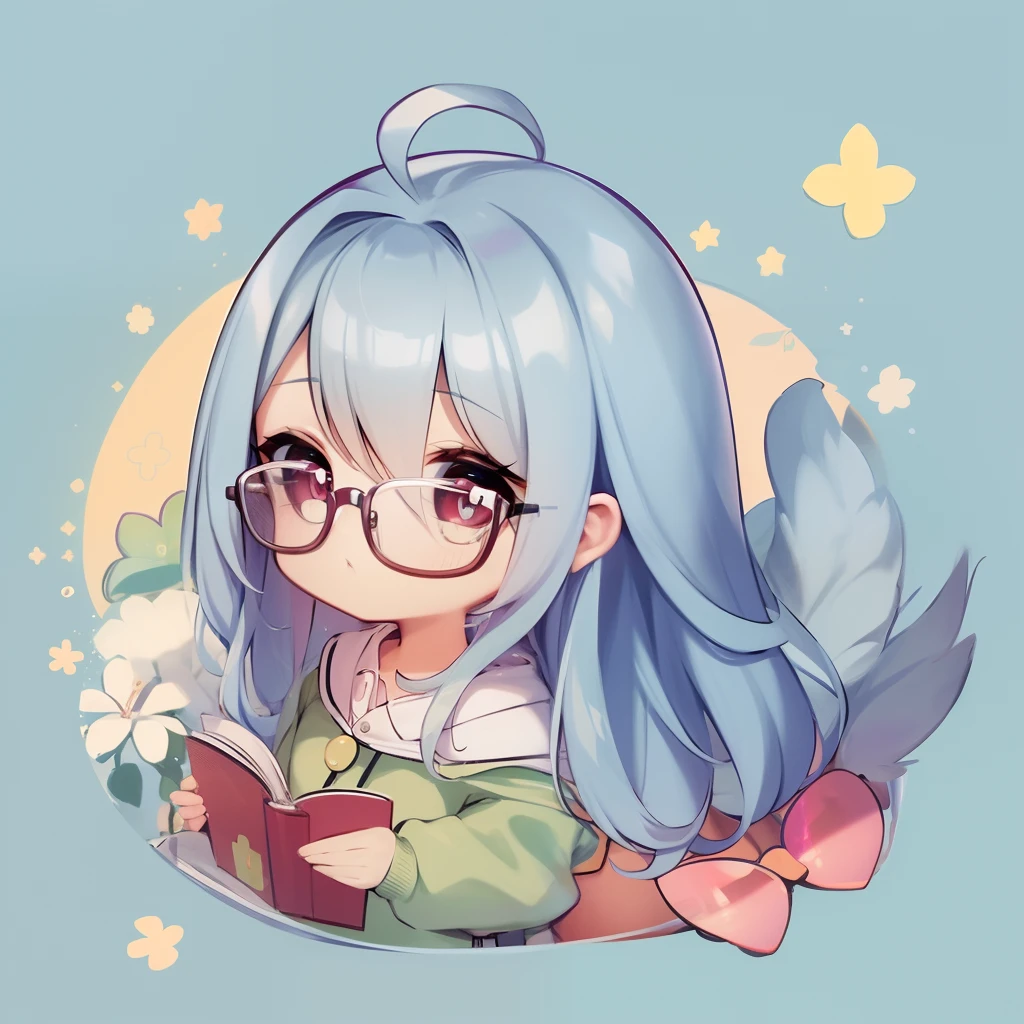 coruja fofa, White with glasses