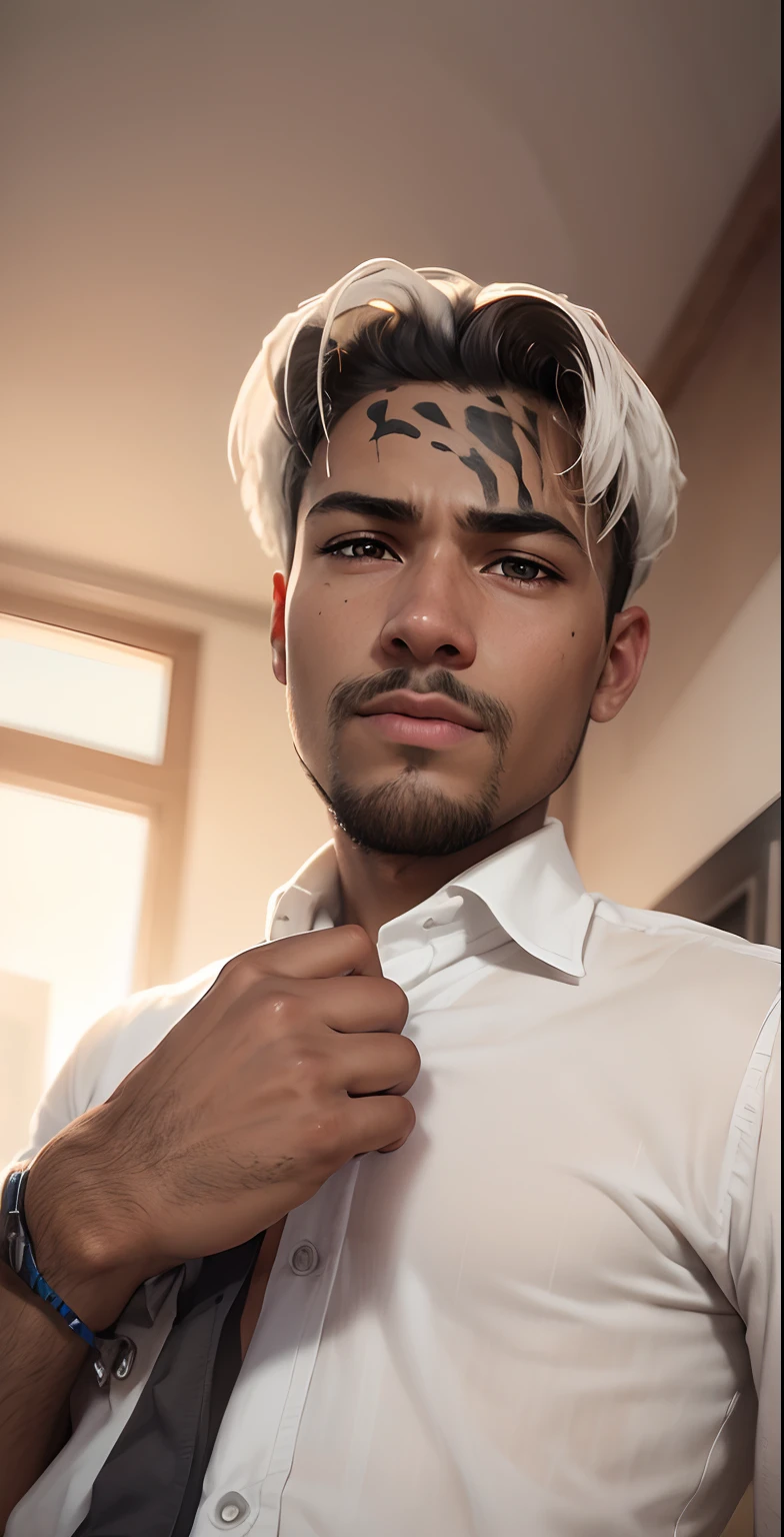 boy, cute, Hyenaboy, dirty, white shirt,8k ultra realistic