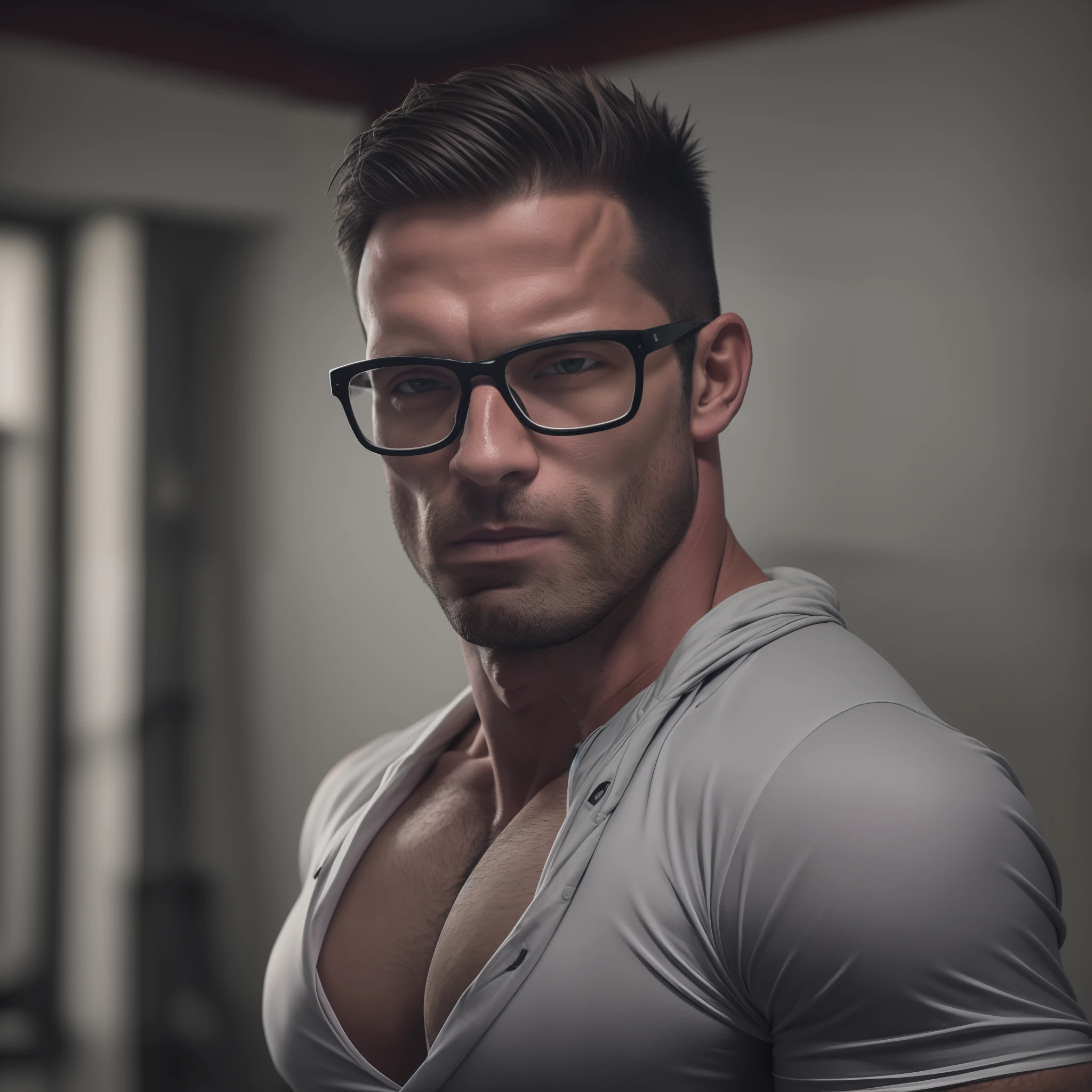 (masterpiece, intricately detailed, highest resolution, best quality:1.2), (doujin), a cocky Gordon Freeman Instagram influencer,a 24 y.o muscle stud with a muscular physique sitting on a chair with black eyes,dark-skinned male, wearing a ((open jacket, chav, armbands)), (excessive cum), (cum on body), (cum drip), flaccid penis,saggy balls,hairy chest,vascular,muscle striations,soft light,fantastic realism, ((colth))