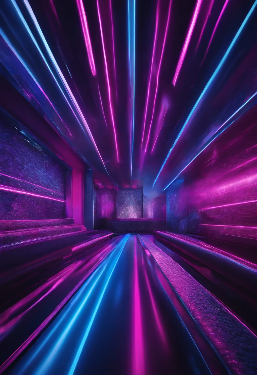 Neon digital background in pink, blue, purple and black