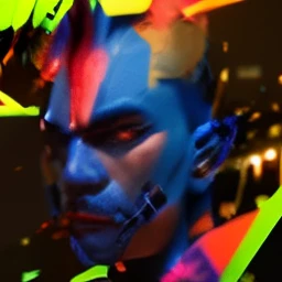 Change background cyberpunk handsome boy, realistic face, 8k, ultra realistic,