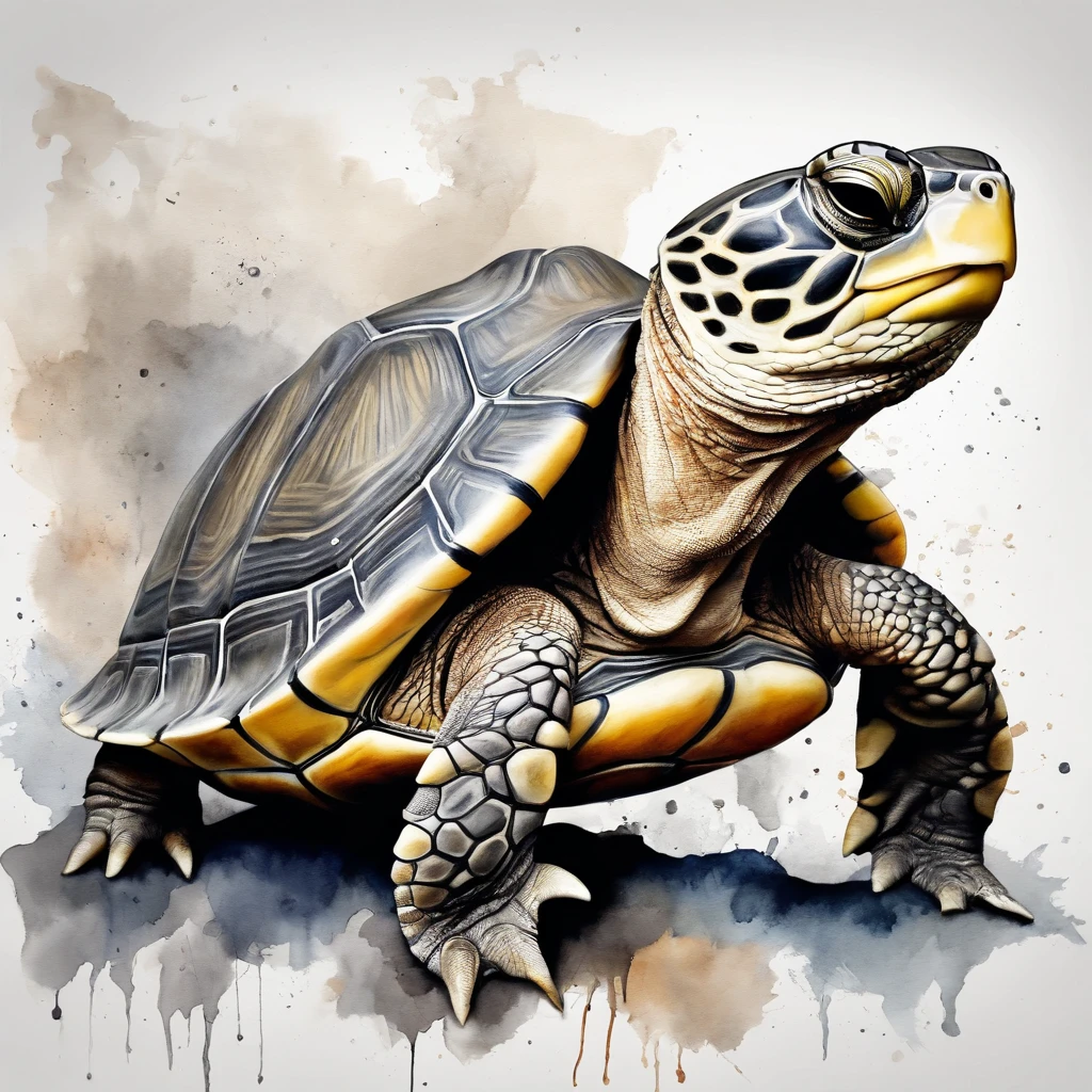 Barbel steed Turtle, ash grey with darker grey, masterpiece, best quality