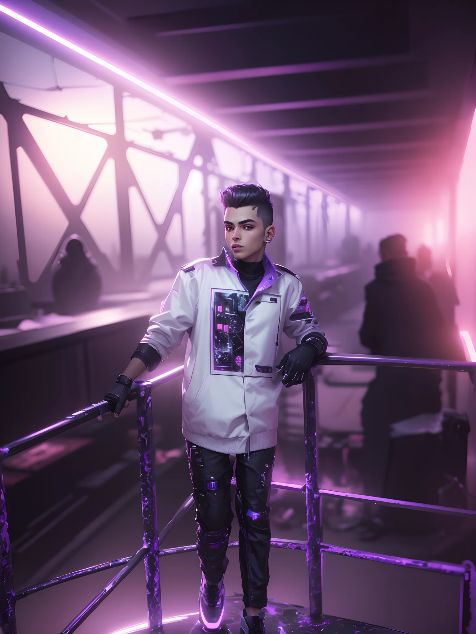 Change background cyberpunk handsome boy, my real face,8k, ultra realistic,