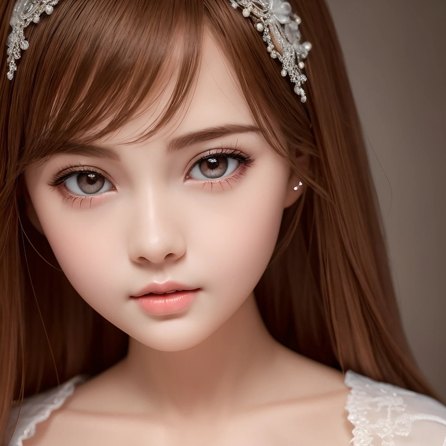 finest image, portrait, detailed and delicate depiction, A very cute and beautiful doll-like woman, professional lighting