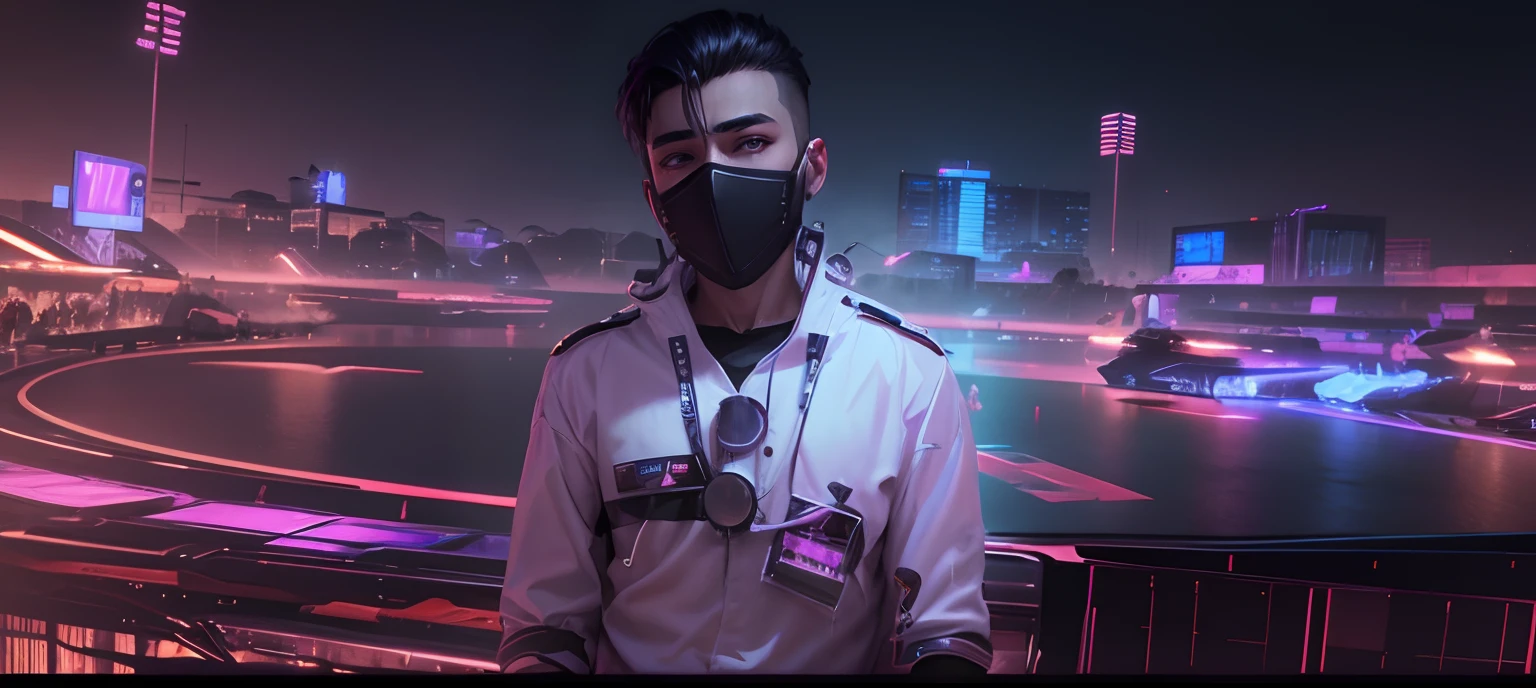 change background cyberpunk handsome boy, realstic face, 8k, ultra realstic
