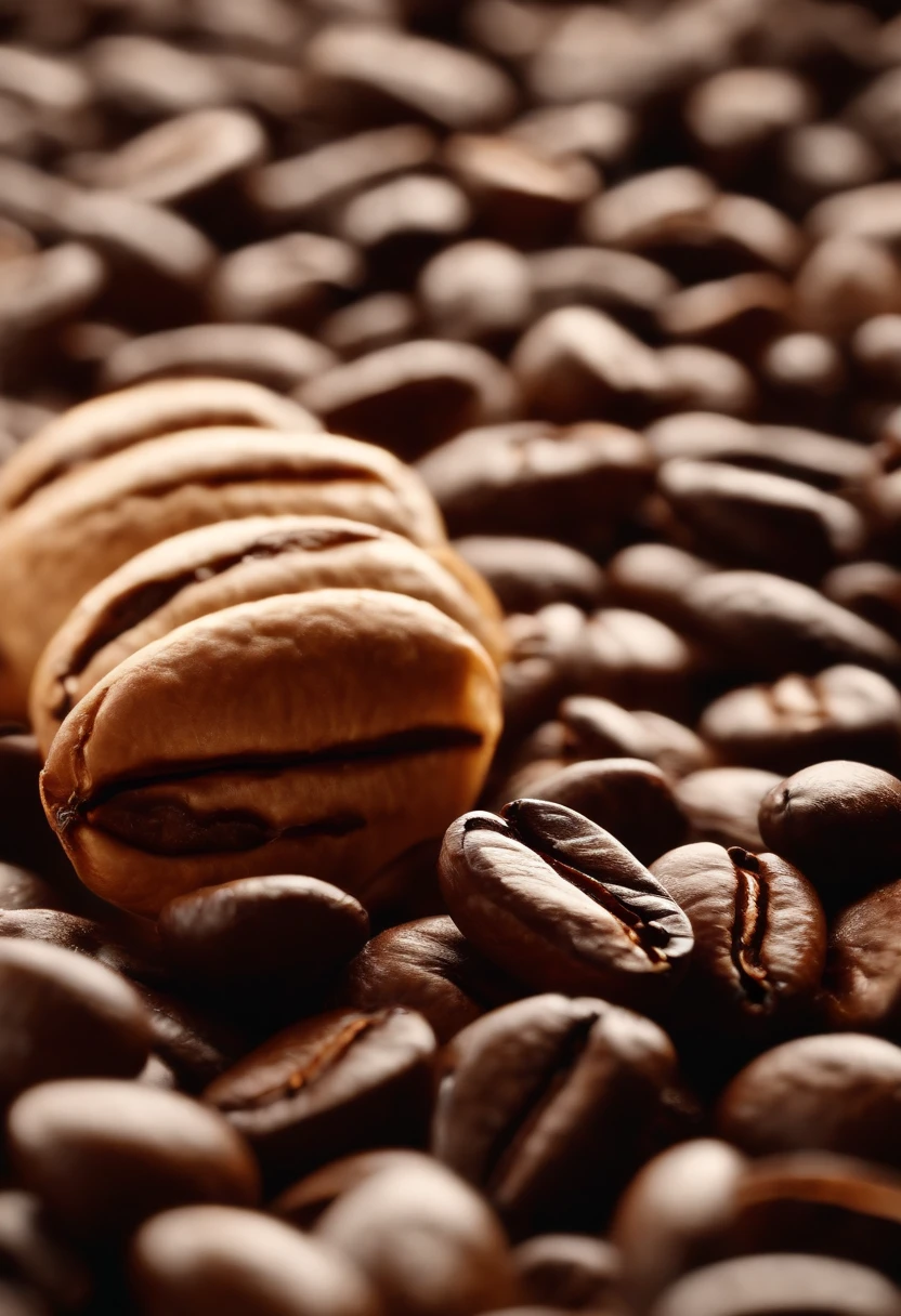 Coffee bean running from a lit match.