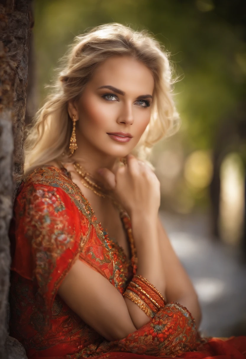 mujer rubia completa