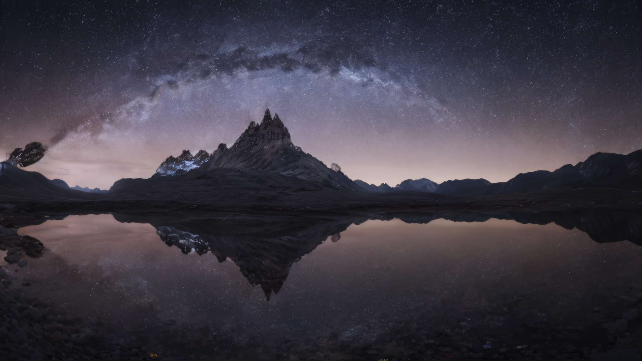 night sky and nature landscape