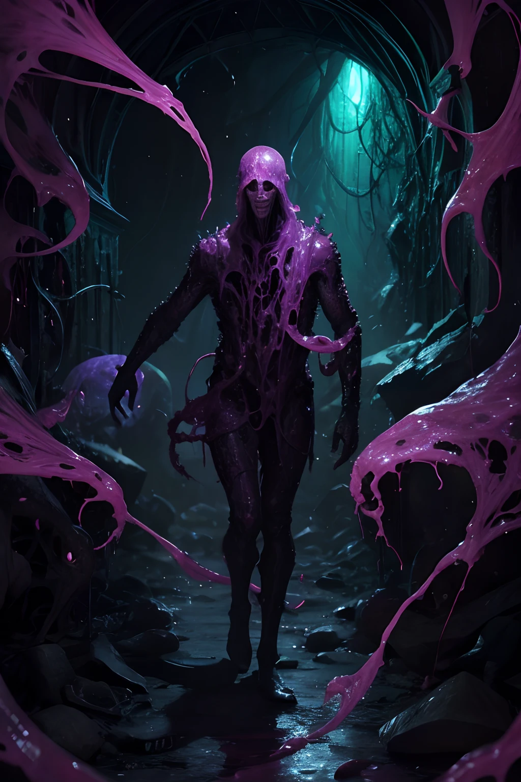 eldritch flesh G created out of the pieces of humans and primordial goop floating in the astral plane
