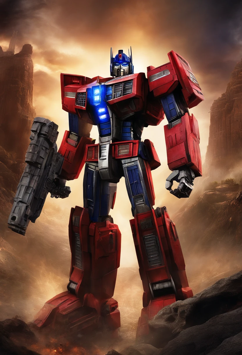 Optimus Prime, war on cybertron, very realistic