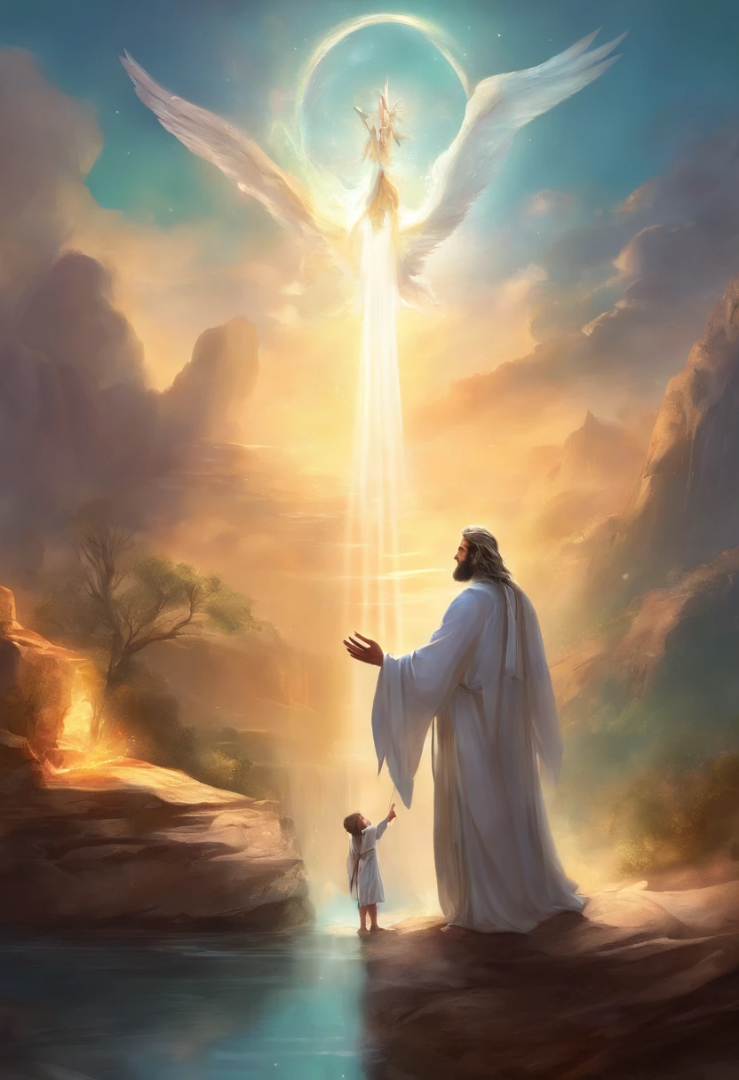 Create an image that depicts the prophet Elijah resurrecting a child in a moment of detention captured in a scene that reflects the transition of his life before becoming a follower of Christ to the pivotal moment of his conversion.