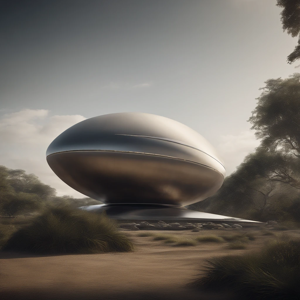 Alien Spaceship Design H Style. R. Giger, flying above the mirrored surface of the water in Amazonian landscape，Water surface detail and reflections, selva de fundo，profundidade de campos，Luz alta，luz real，Traching de raias，Renderizador OC，Renderizador UE5，hyper-realistic，melhor qualidade，8k，Obras de mestres