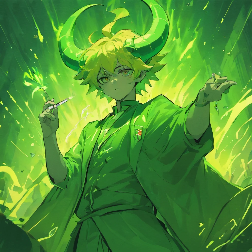 Green Bull , smoking, in NYSC stock exchange