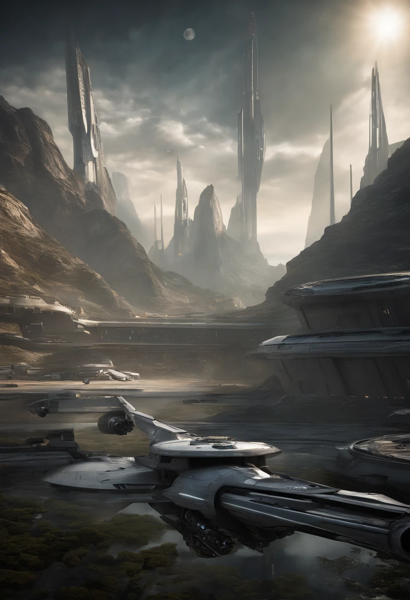 architecture,sci-fi,[dystopian](dystopia),[futuristic](futurism),[otherwordly](otherworldly),[extraterrestrial](extraterrestrial),[intense](intensity),lightsaber battles,[detailed landscapes](landscapes:1.1),[epic](epicness),galactic empire,[imposing structures](structures),[advanced technology](technology),[awe-inspiring](awe),[concrete jungles](jungles),[alien races](aliens),[ornate designs](designs),[metallic sheen](metallic),[mysterious aura](mystery),[millennium falcon](millennium falcon),[unique constructions](uniqueness),[starship hangars](starships),[massive scale](scale),[dramatic perspectives](perspectives),[contrasting colors](colors),[artistic vision](artistic),[architectural marvels](marvels),[dynamic compositions](compositions),[timeless appeal](timelessness),[impressive depth](depth),[dreamlike](dreamlike),[cinematic grandeur](grandeur),[iconic scenes](iconic),[majestic towers](towers),[holographic displays](holographic),[laser beams](lasers),[battle-worn structures](battle-worn),[stunning backdrops](backdrops),[space opera](space opera),[fearless characters](characters),[epic battles](battles),[interstellar fantasies](fantasies),[cosmic aesthetics](cosmic),[immersive environments](environments),[galactic vistas](vistas),[awe-inspiring spacecraft](spacecraft),[intergalactic metropolises](metropolises),[starfighter squadrons](starfighter),[stormtroopers in formation](stormtroopers),[rebel alliance](rebel),[force powers](force),[distant galaxies](galaxies),[interplanetary adventures](adventures)