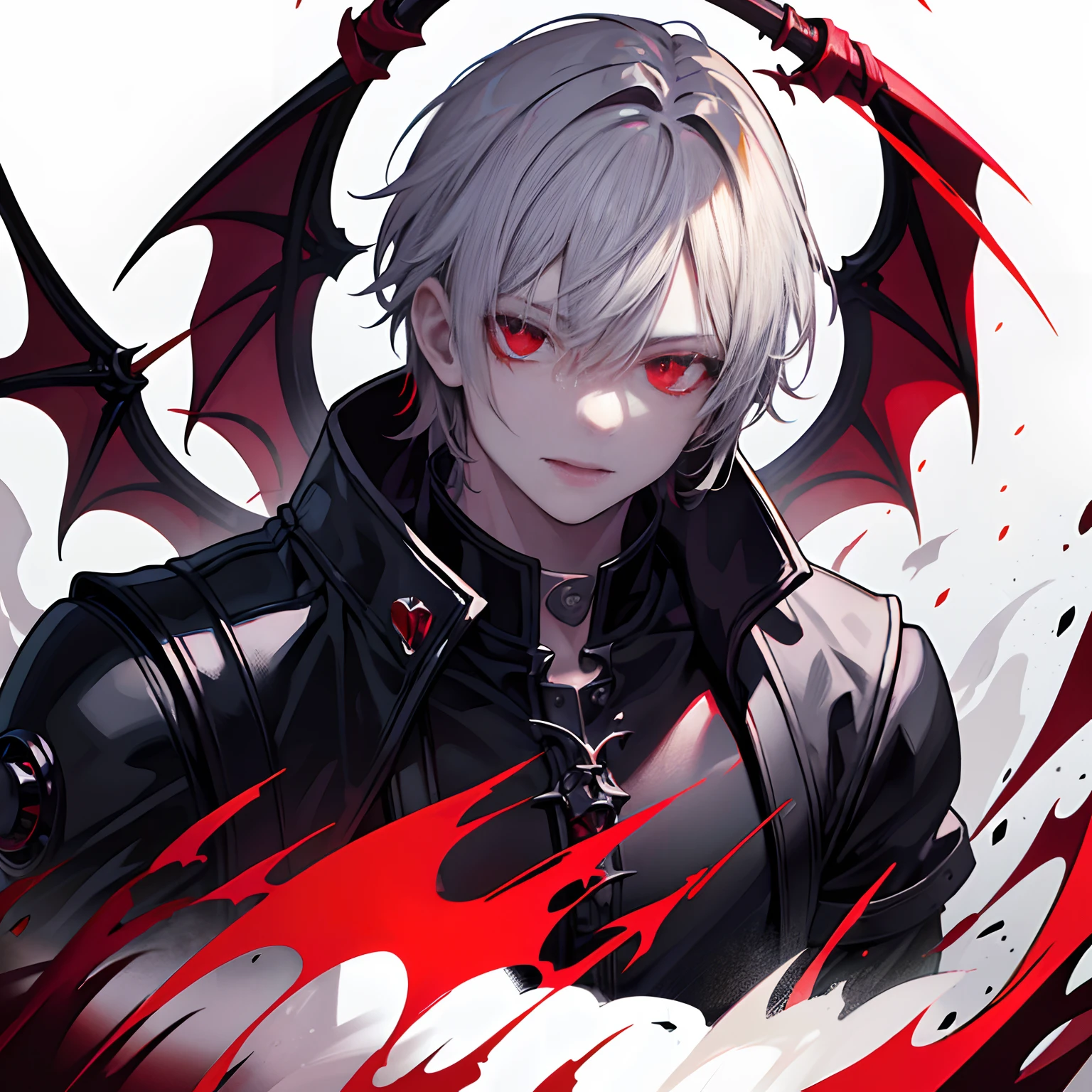 8k, Best Quality, Masterpiece, vampire, man, glowing red eyes, detailed eyes, wallpaper,