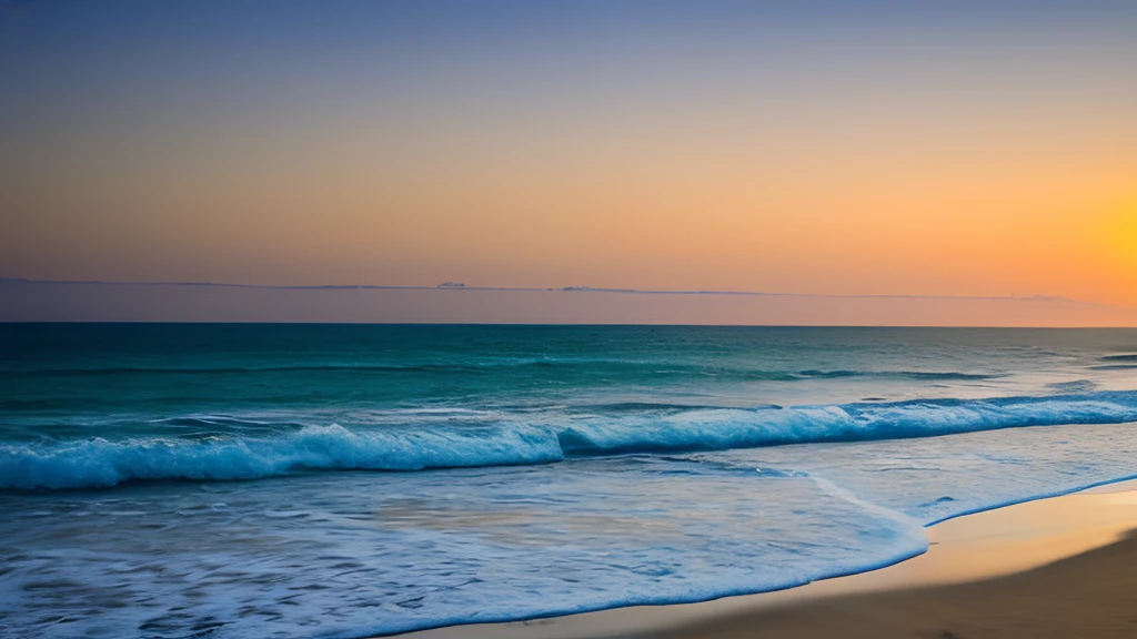 Fotografia de uma praia, areal mar ao fundo