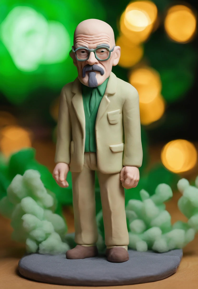 Walter white naked with green fog surrounding him