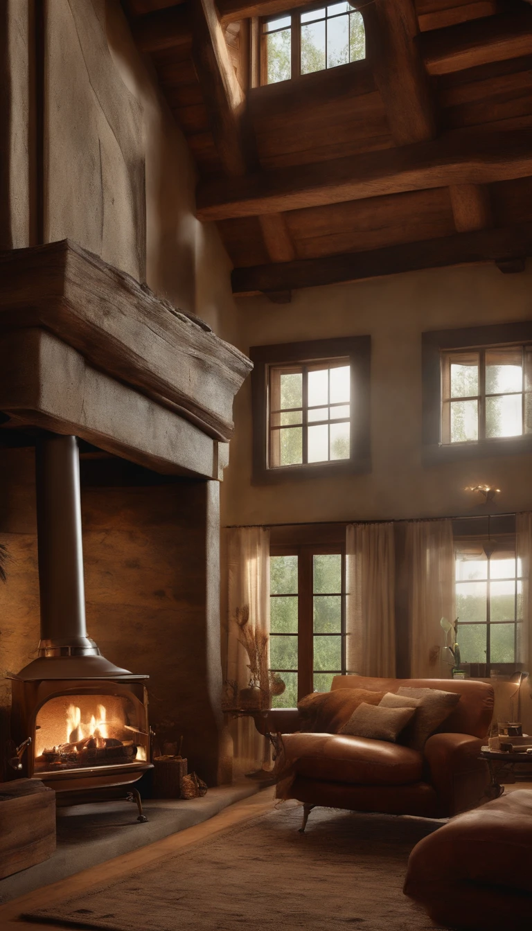 (ultra realistic, alta qualidade, intrincado), (The room of a rustic inn and a warm fireplace),( cama com cobertura de pelos acomchegante) (texturas coloridas altamente detalhadas), (Cinematic lighting, master part), (Colouring, ultra realistic, alta qualidade, Ultra Detalhado, foco nítido, 8k UHD, Super afiado.