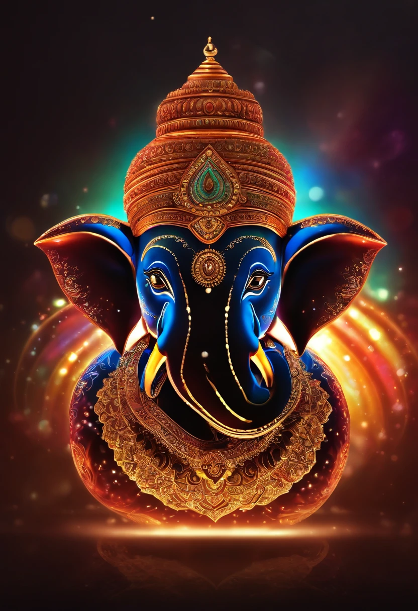 Ganesha, chackras, universo, cosmo , matrix, Ojos claros y brillantes, espiritualidad, misterioso, luz, conexion yo superior, colores muy brillantes, light particles, con luz brillante, Mshiff, Arte de papel pintado, colores suaves , Fondo de pantalla UHD