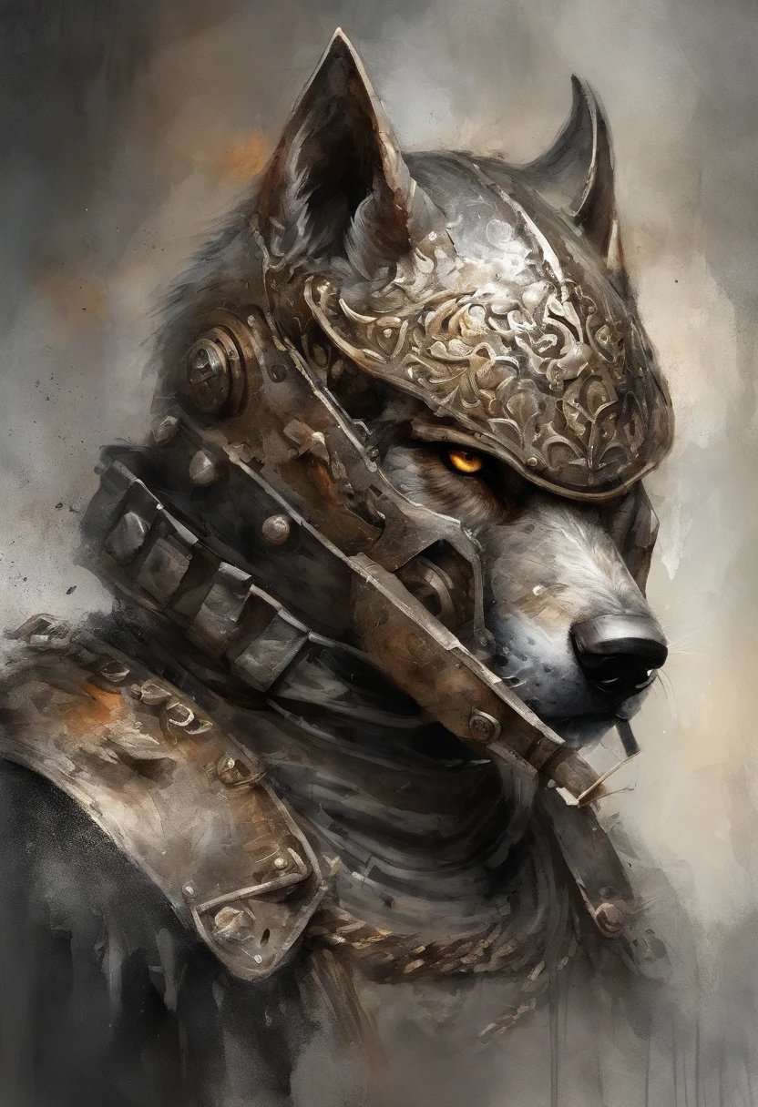 maximum quality, Dramatic lighting, menacing pose, fierce expression, epic atmosphere, (((wolf head shaped helmet))), (((full body shot))),a wolf made out of metal, cyborg, cyberpunk style, clockwork, ((intricate details)), hdr, ((intricate details, hyperdetailed)), incandescent lamps, cinematic shot, vignette, bokeh effect beckground, (canines), (full body shot).