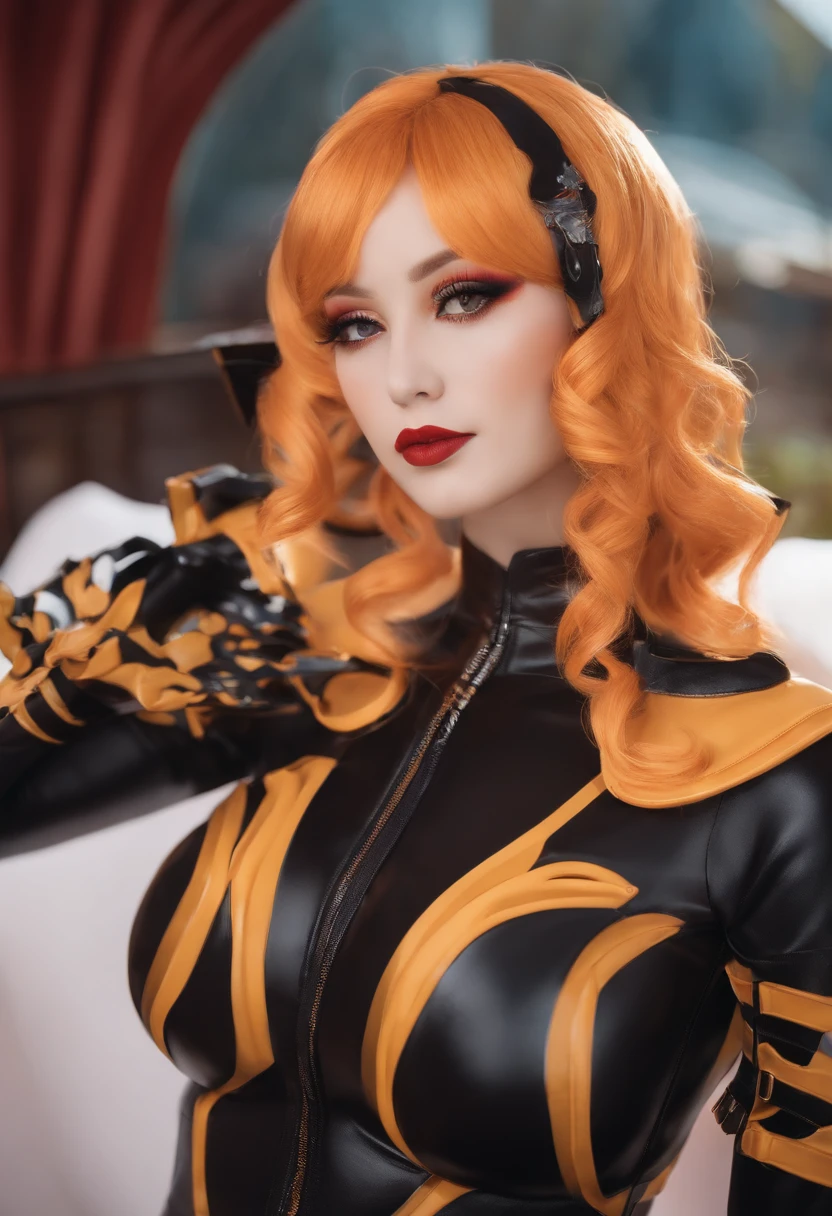 Yelan from genshin impact wearing latex